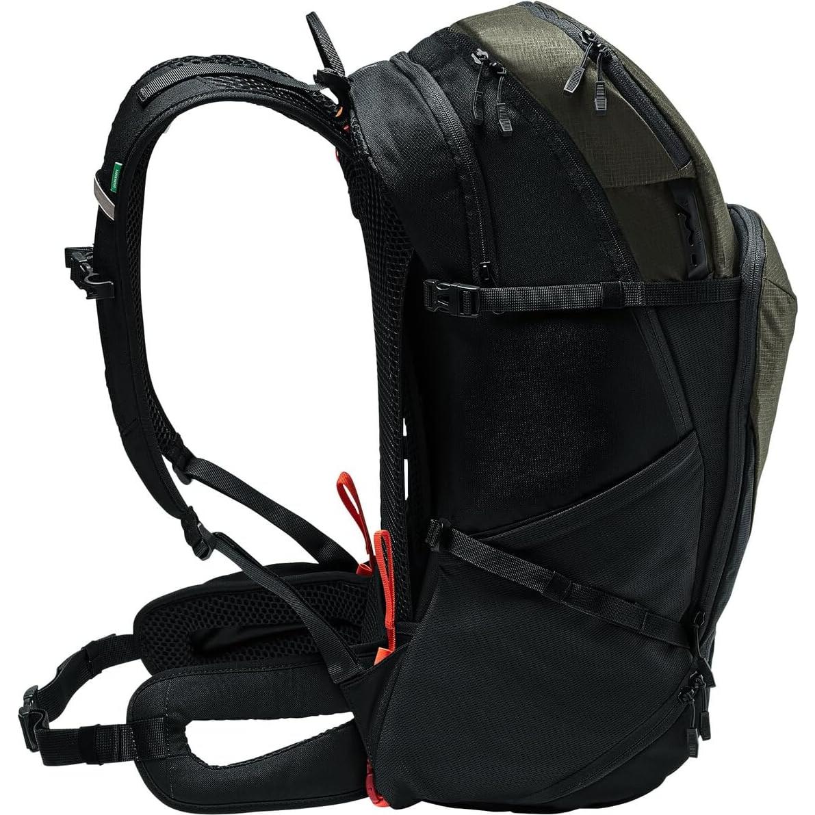 Mochila Vaude 28L Unisex Caqui con Sistema de Hidratación