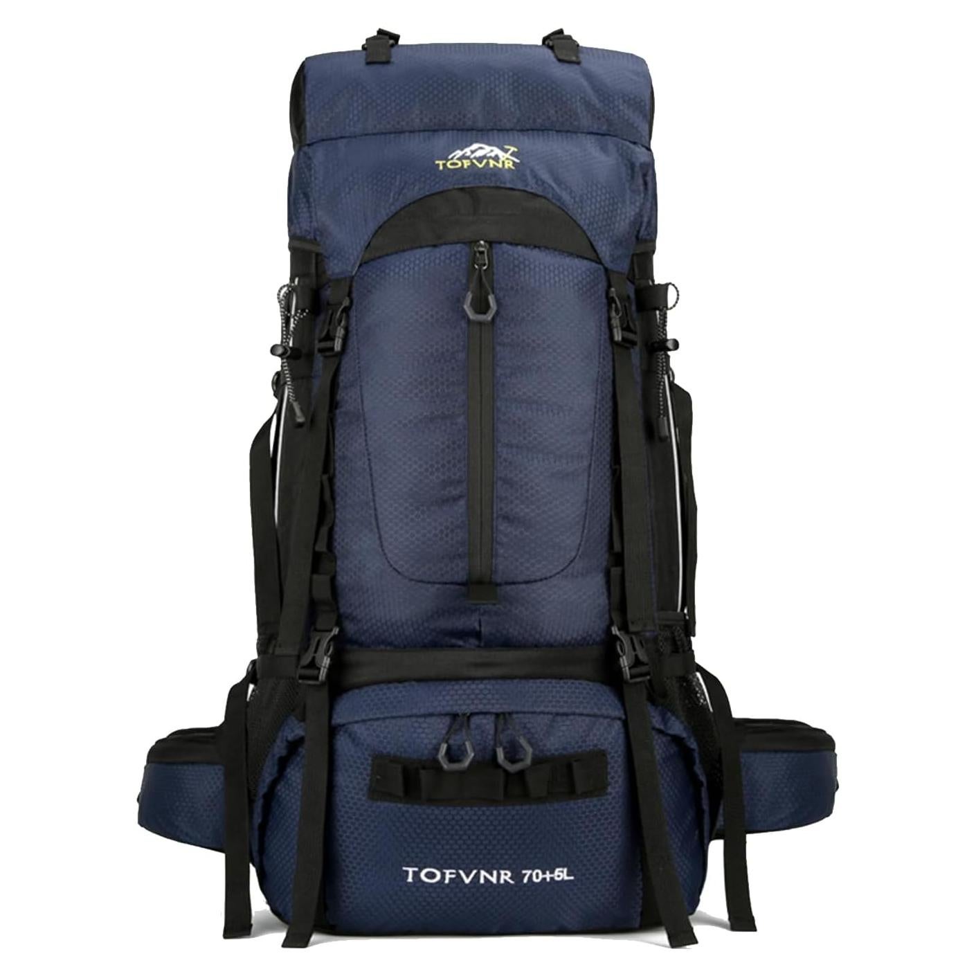 Mochila de Senderismo Blackpongo 75L Resistente al Agua Azul