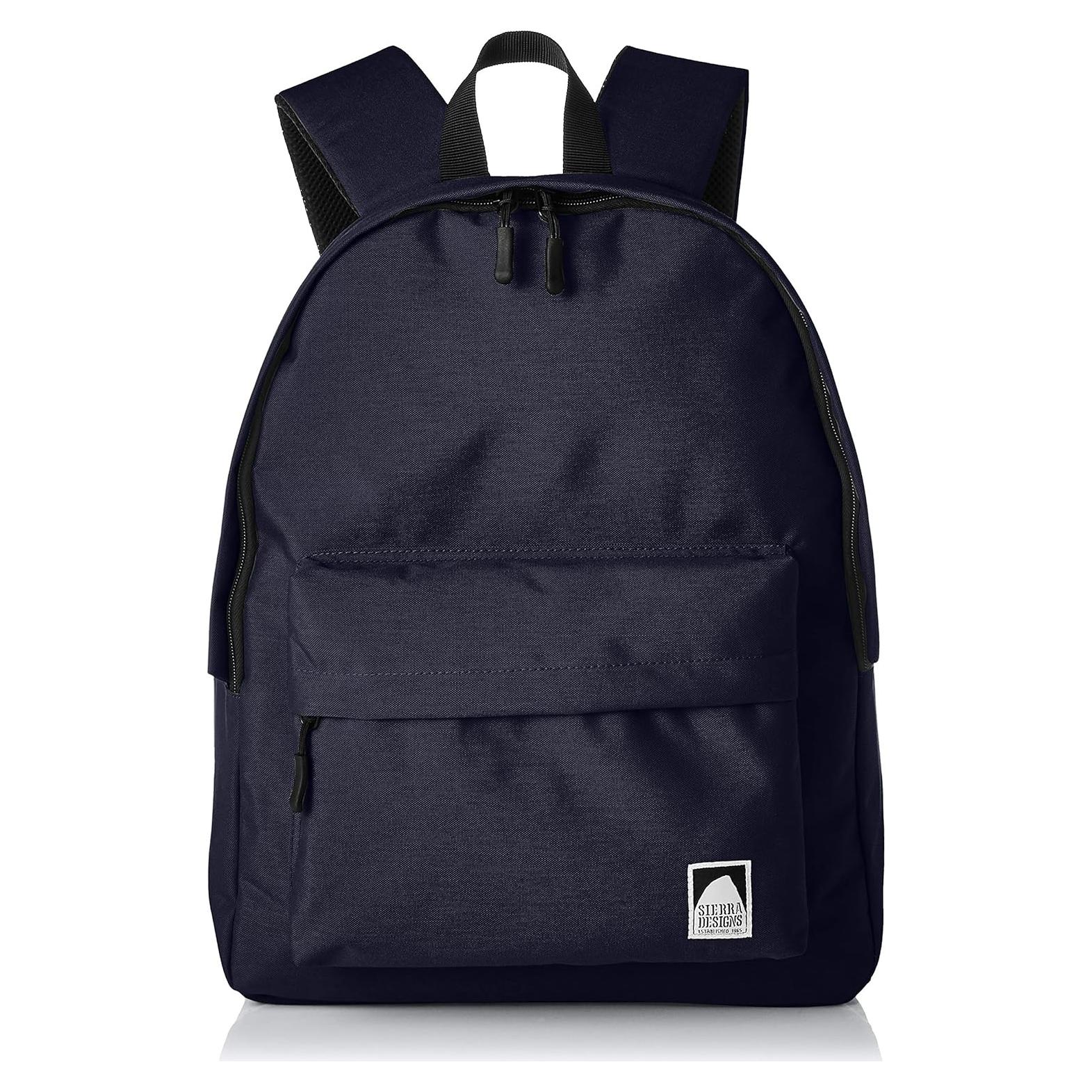 Sierra Designs Backpack, Large Capacity, A4 Storage, Lightweight, Simple, Casual, Daypack, Navy