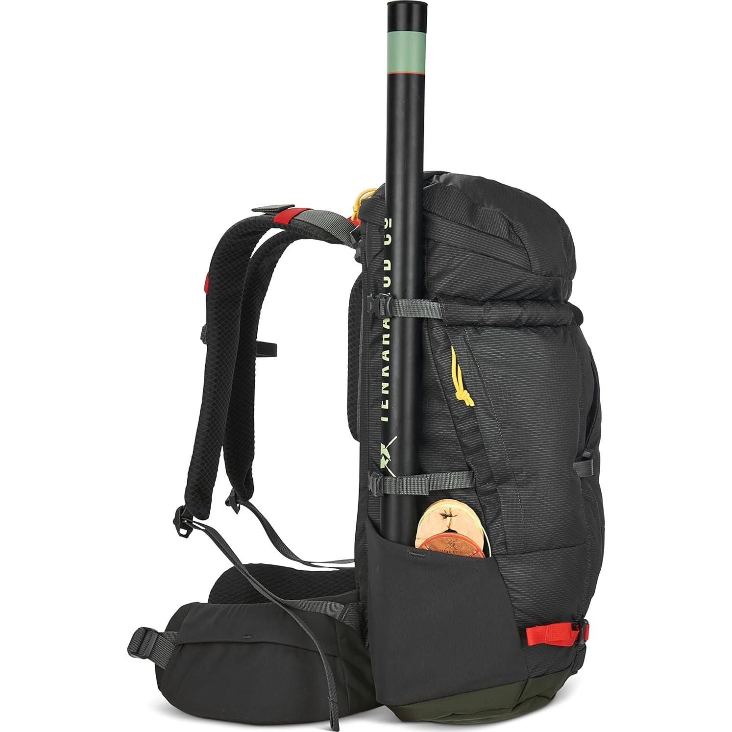 Mochila Sierra Designs Flex Hike 20-30L Turba/Rojo Fuego