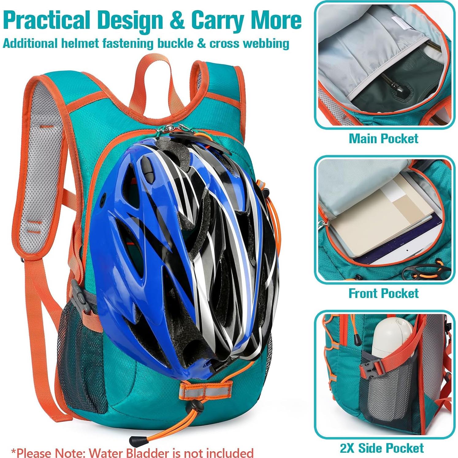 Mochila de Senderismo Niños 12L Verde Impermeable