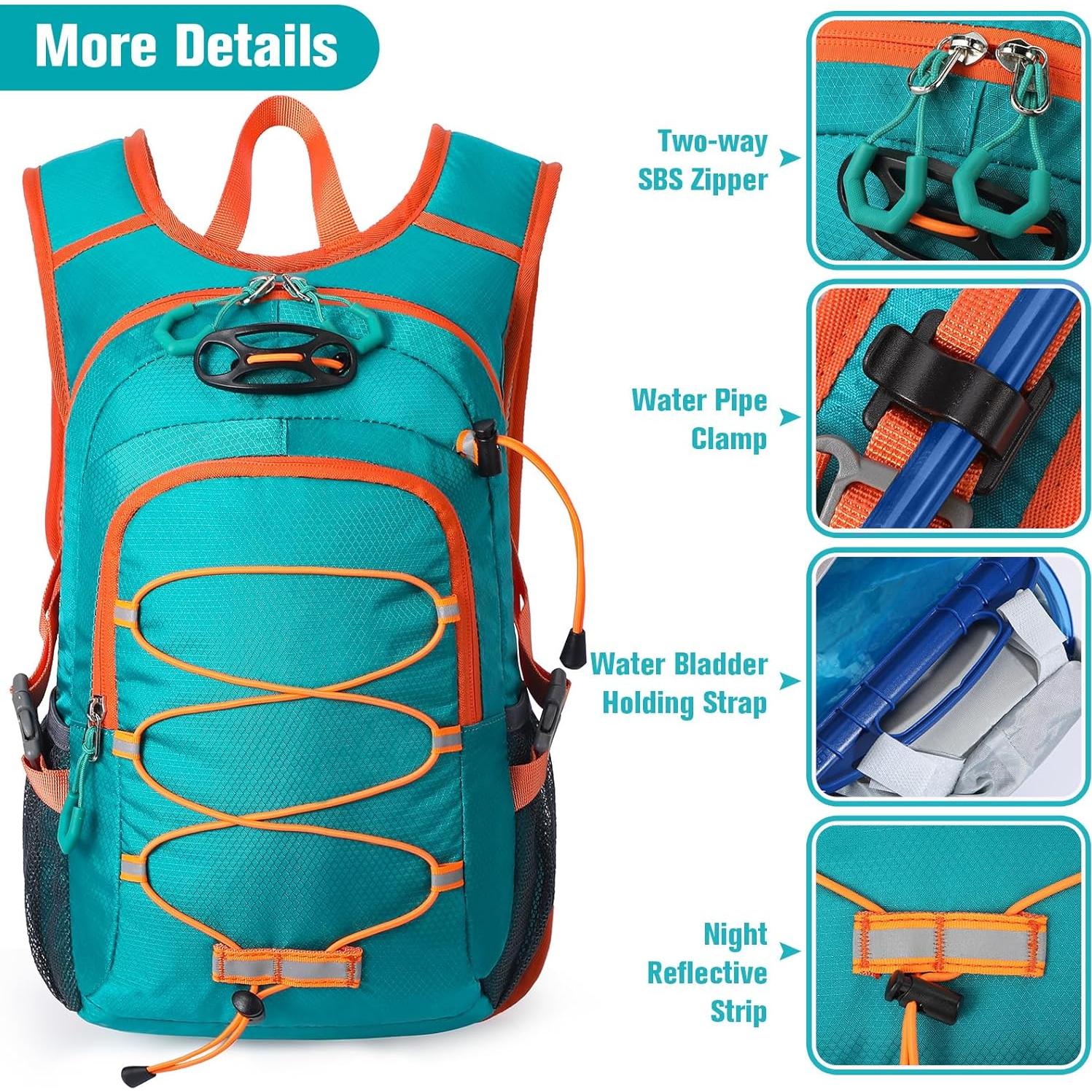 Mochila de Senderismo Niños 12L Verde Impermeable