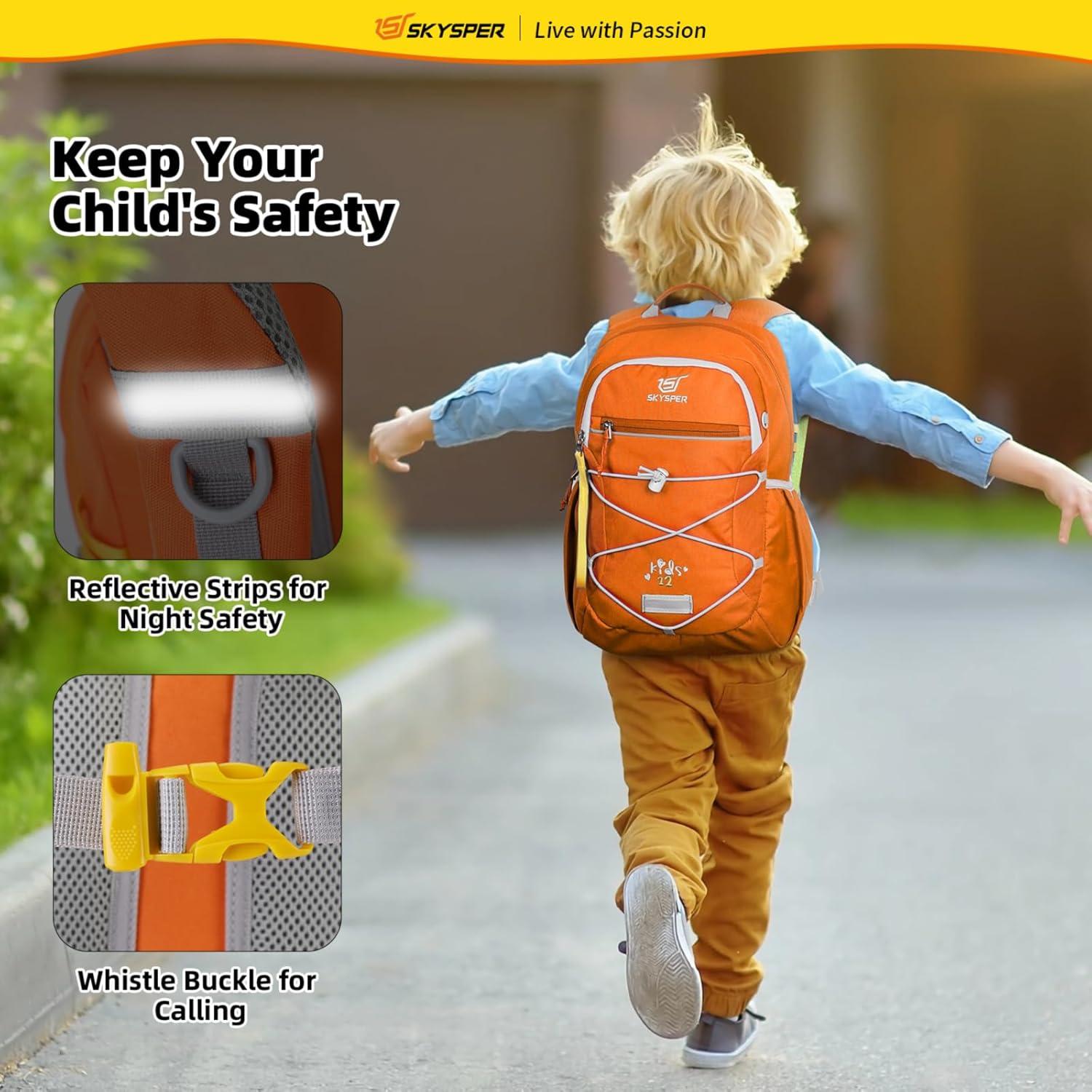 Mochila Escolar SKYSPER 12L para Niños 4-8 Años Naranja