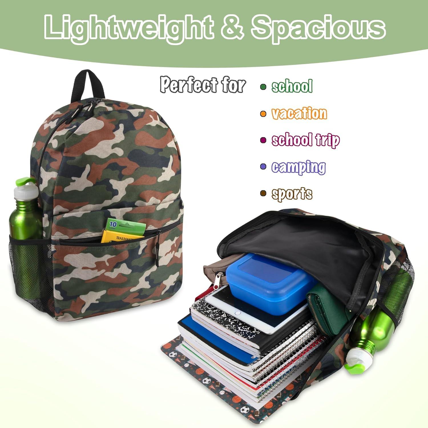 Mochila Escolar Camuflada Trail Maker 43 cm para Niños