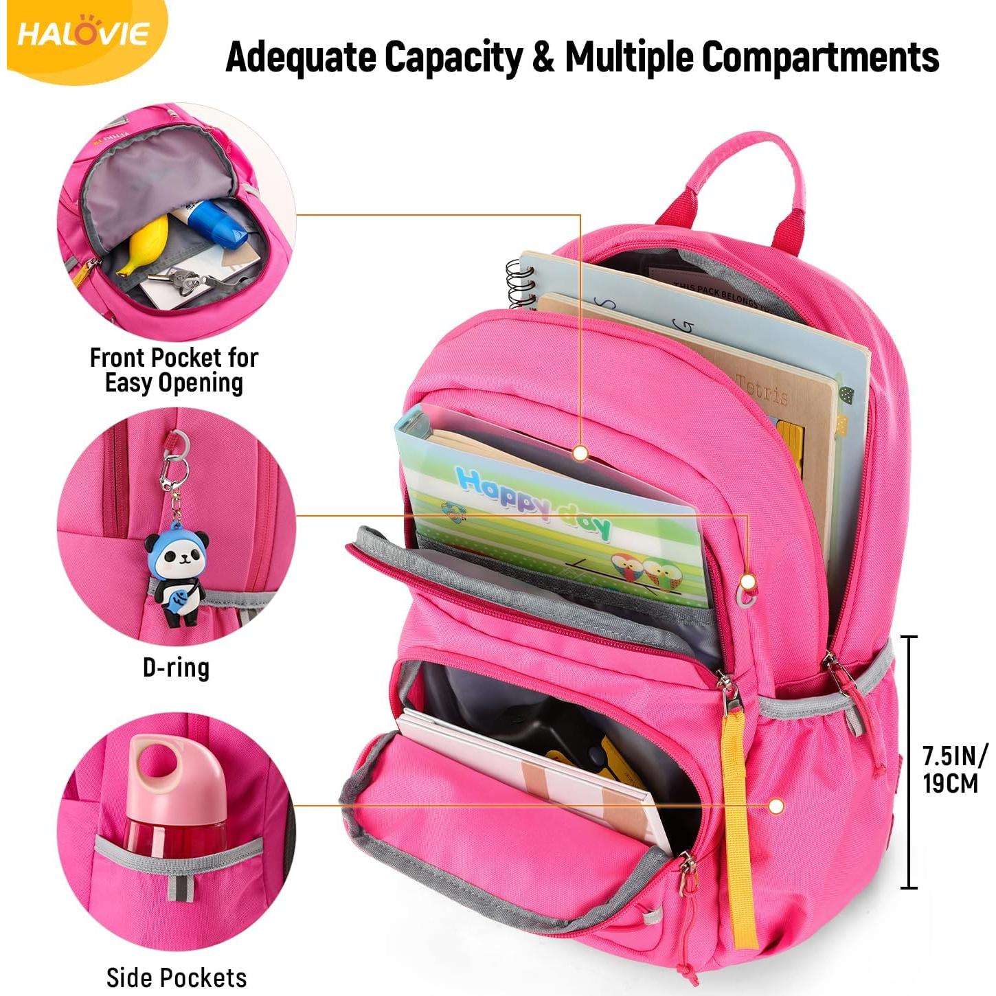 HALOVIE Kids Travel Backpack Lightweight Small Kids Daypack Preschool Kindergarten Children SchoolBag for Boys Girls