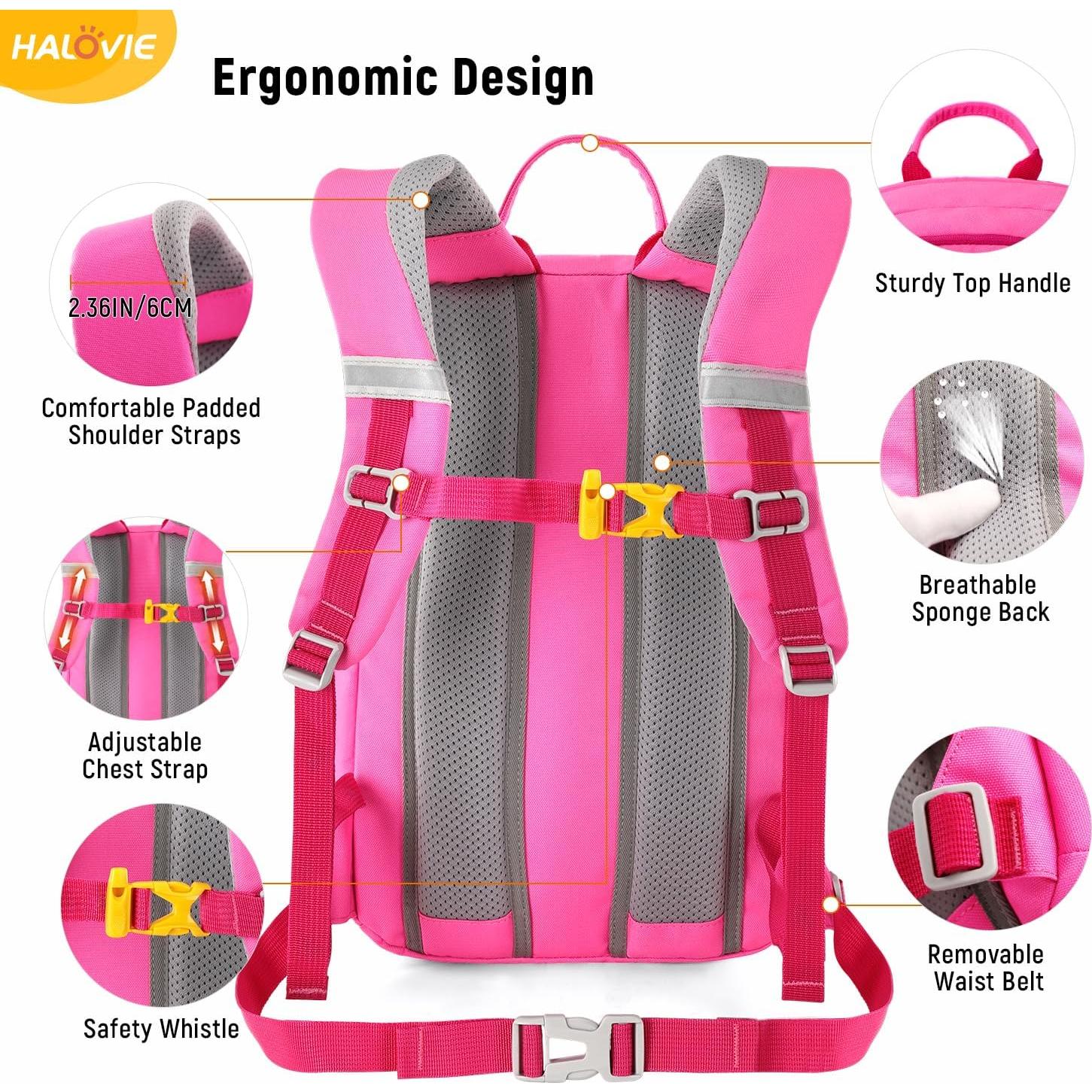 HALOVIE Kids Travel Backpack Lightweight Small Kids Daypack Preschool Kindergarten Children SchoolBag for Boys Girls