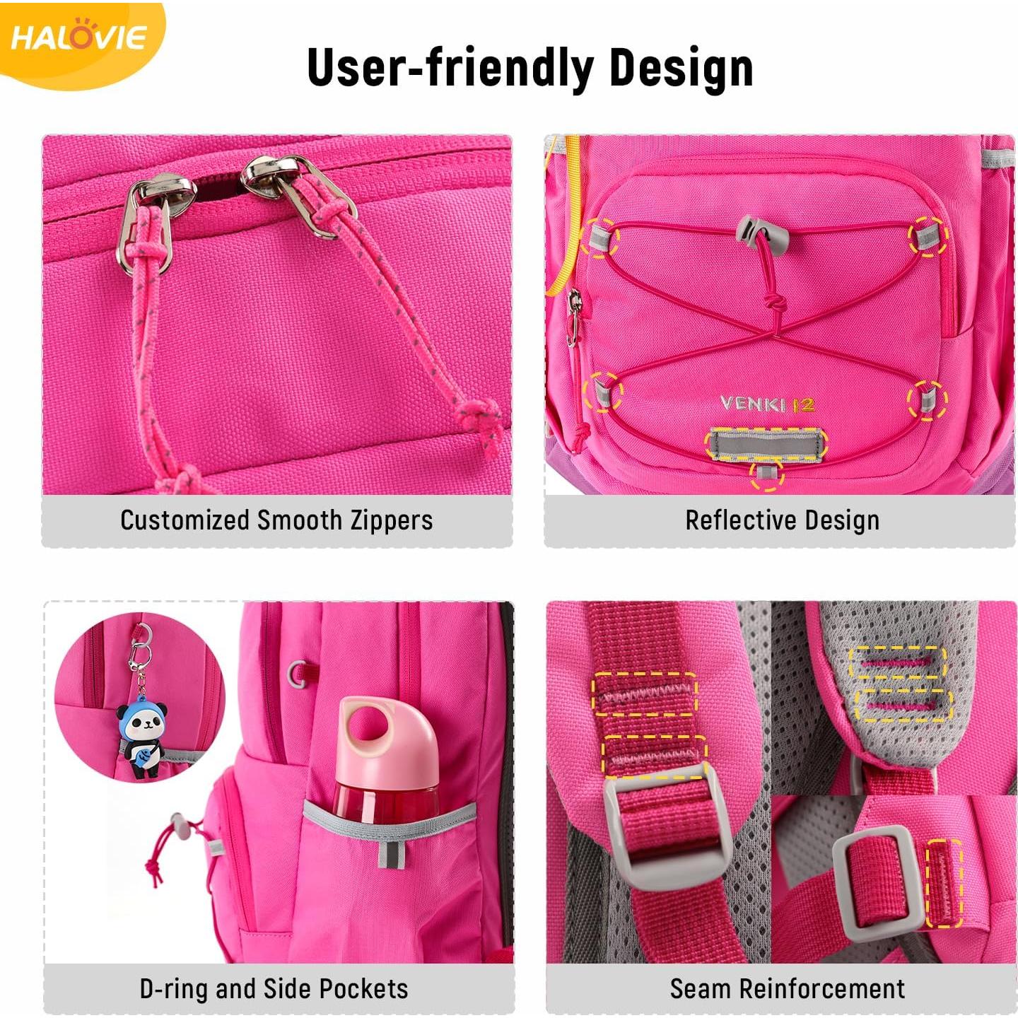 HALOVIE Kids Travel Backpack Lightweight Small Kids Daypack Preschool Kindergarten Children SchoolBag for Boys Girls