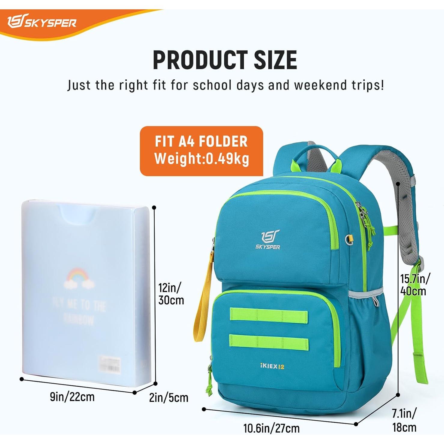 Mochila Escolar SKYSPER para Niños 15" Cian 12L