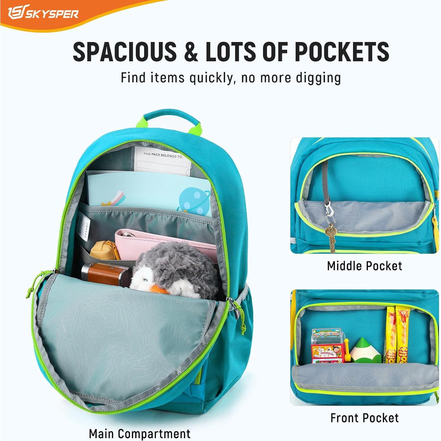 Mochila Escolar SKYSPER para Niños 15" Cian 12L