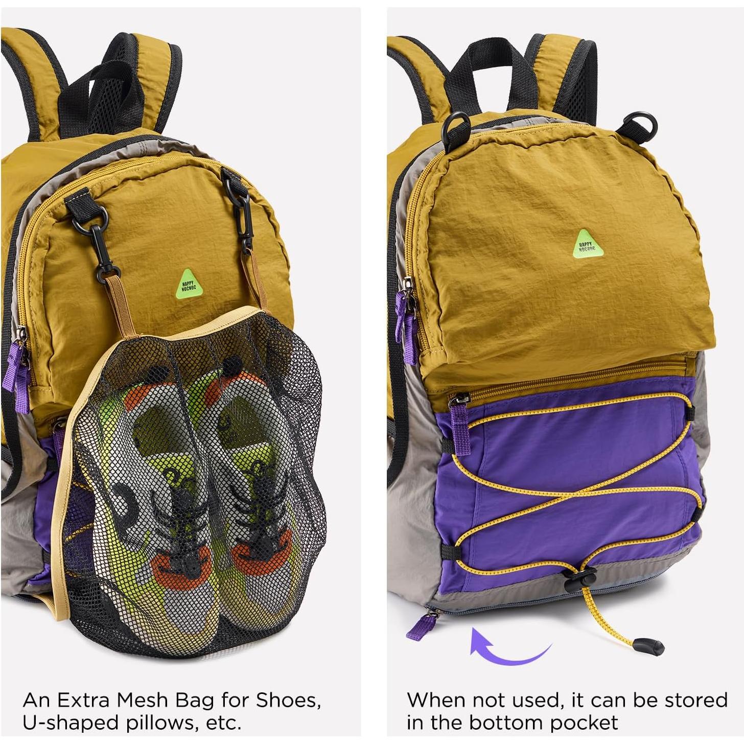 HAPPY NOCNOC 12L Kids Backpack for boys and girls, Small Ultra Lightweight Hiking Backpack for kids with Mesh Storage Bag, Water Resistant Travel Outdoor Sport Camping Daypack