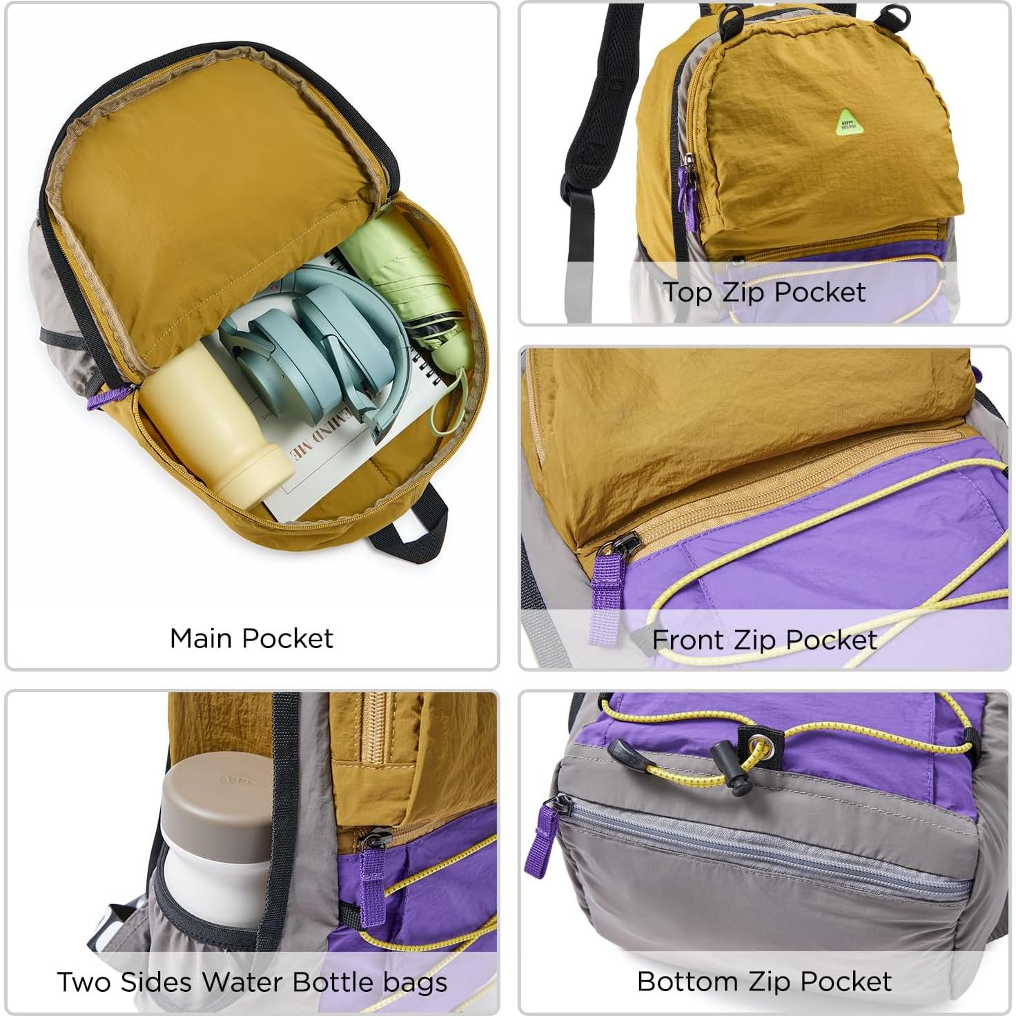 HAPPY NOCNOC 12L Kids Backpack for boys and girls, Small Ultra Lightweight Hiking Backpack for kids with Mesh Storage Bag, Water Resistant Travel Outdoor Sport Camping Daypack