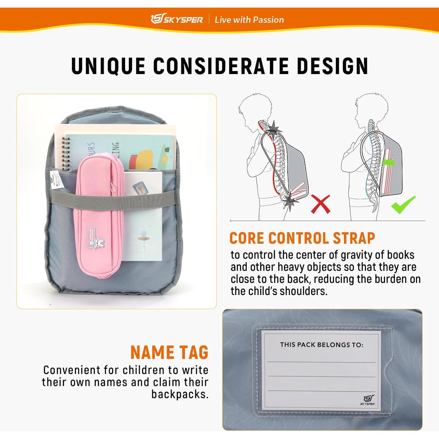 Mochila Infantil SKYSPER 10L Cian para Niños y Niñas