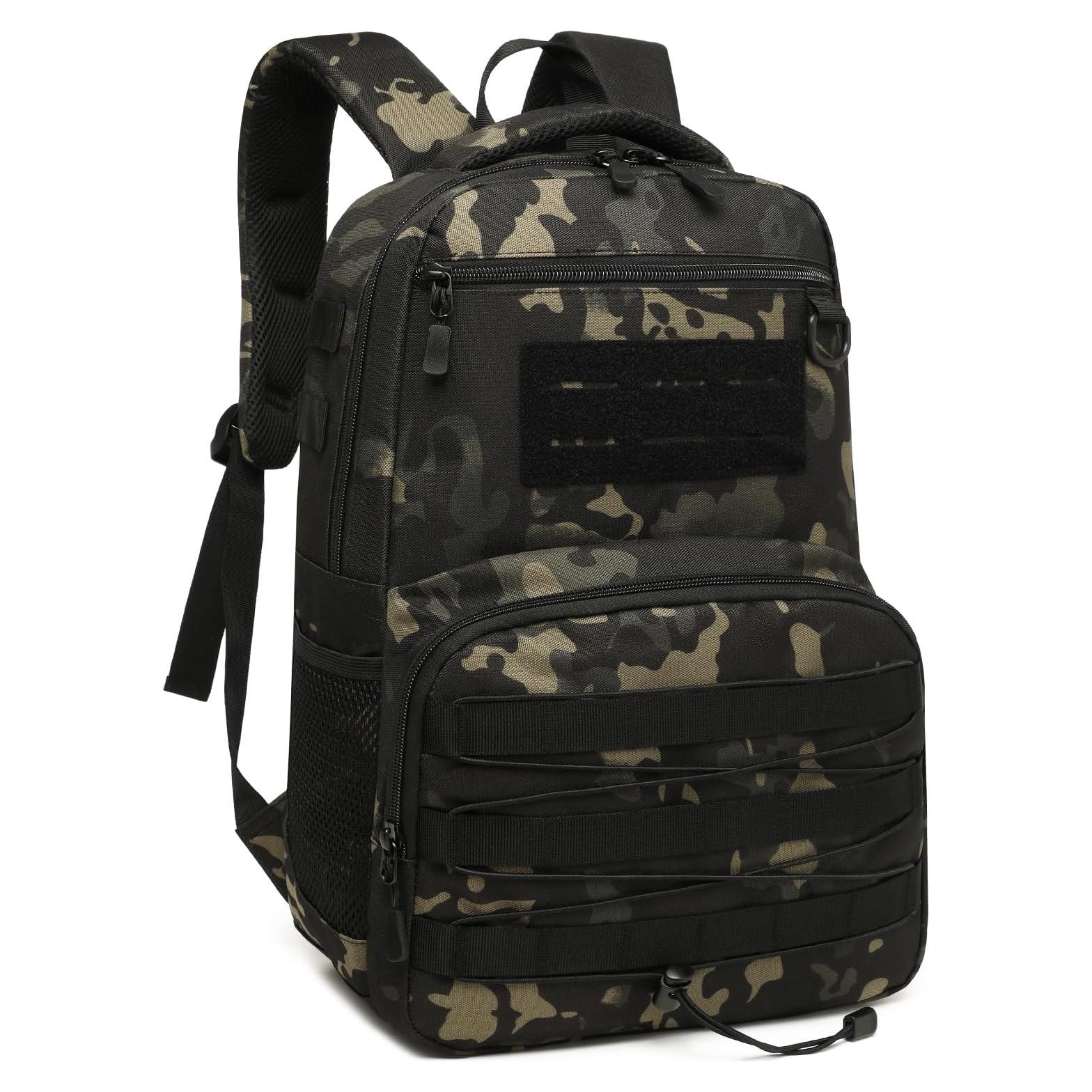 Mochila Táctica para Niños SunForMorning 20L Camuflaje Negro