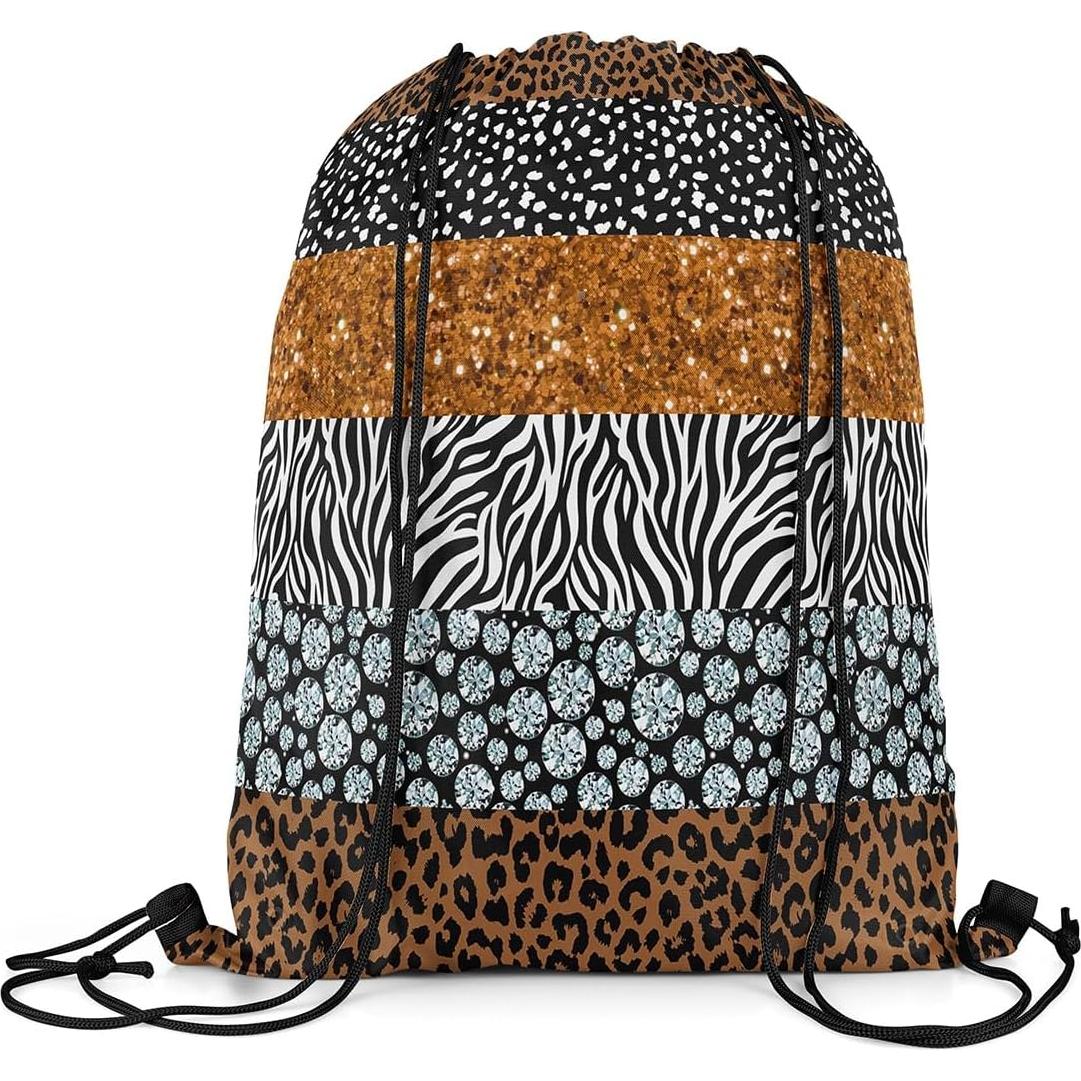 Mochila de Cuerda Erosebridal Leopardo 33x40 cm Impermeable
