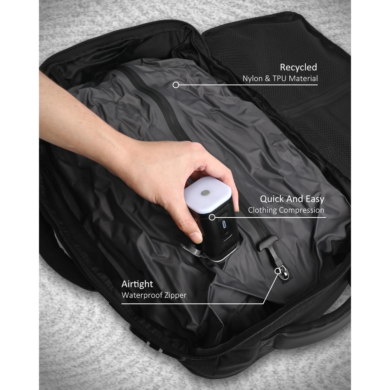 Mochila de Viaje Zurligi 70L con Sistema de Vacío y Bomba