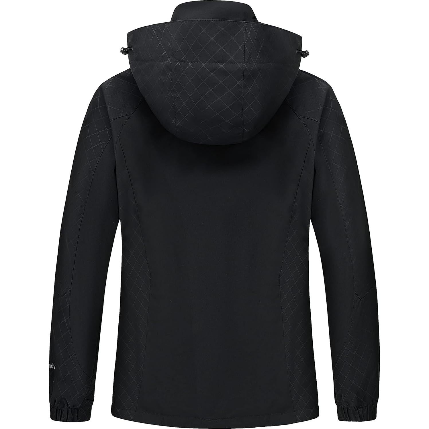 Chaqueta de Lluvia Impermeable Mujer Diamond Candy X-Pequeña Negra