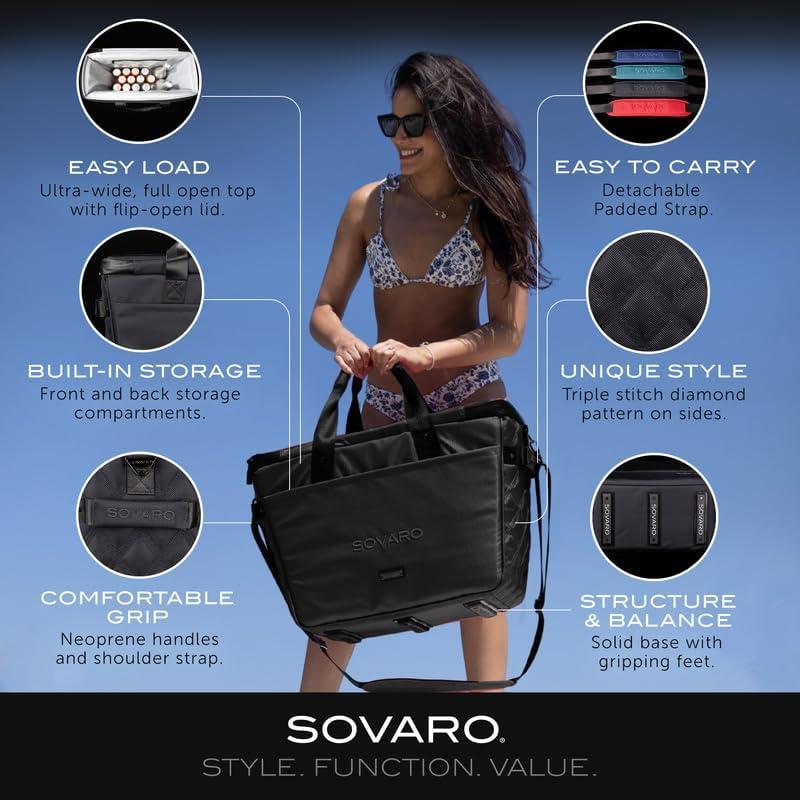 Bolsa de Enfriamiento Suave Sovaro 22" Aislada Negra