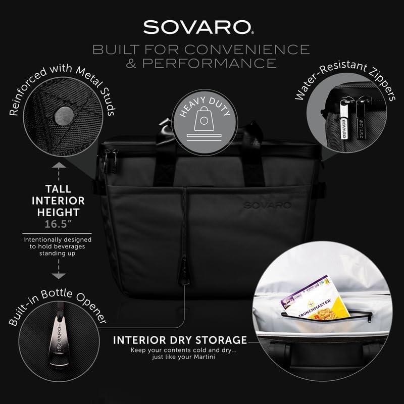 Bolsa de Enfriamiento Suave Sovaro 22" Aislada Negra