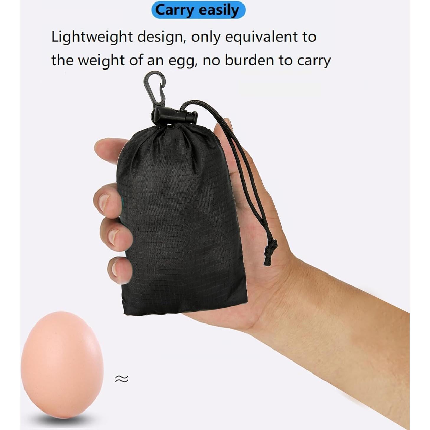 Mochila de Senderismo Plegable 16L Resistente al Agua B100 Negra