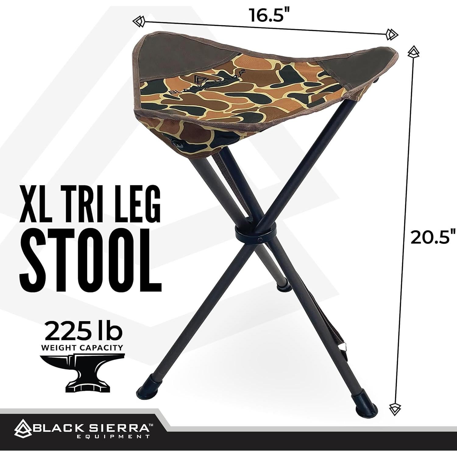 Taburete Plegable Black Sierra XL Trípode 102 kg Camo
