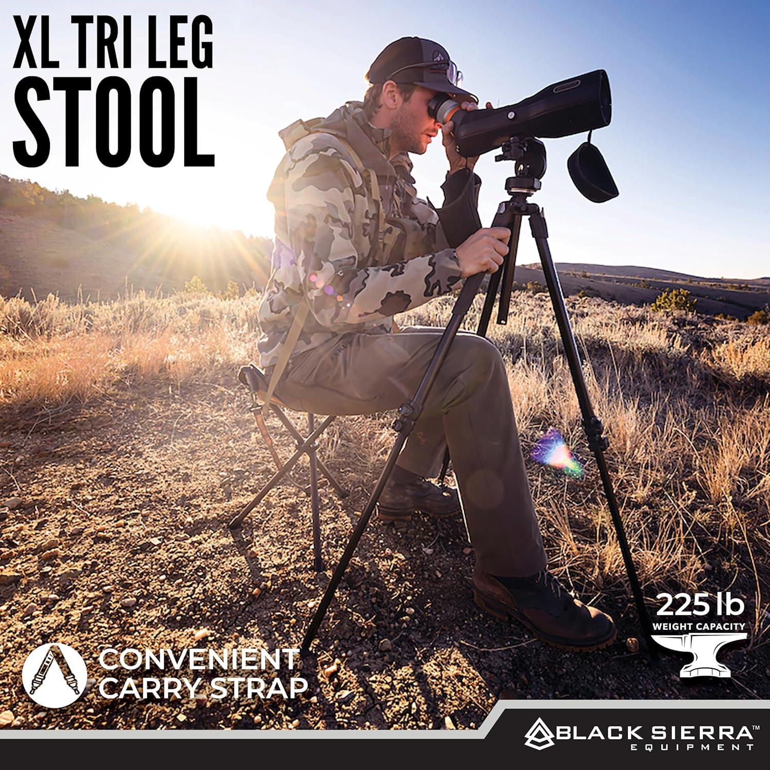 Taburete Plegable Black Sierra XL Trípode 102 kg Camo