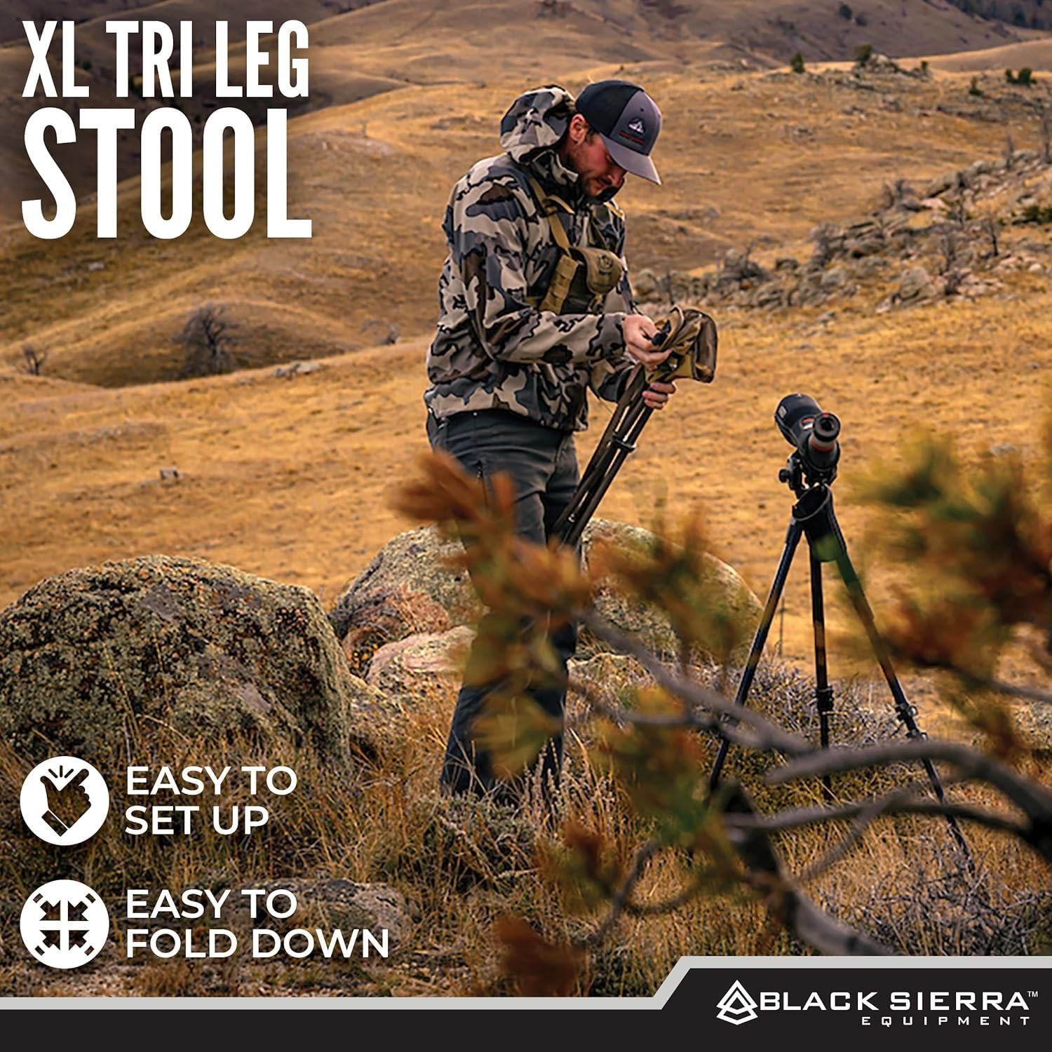 Taburete Plegable Black Sierra XL Trípode 102 kg Camo