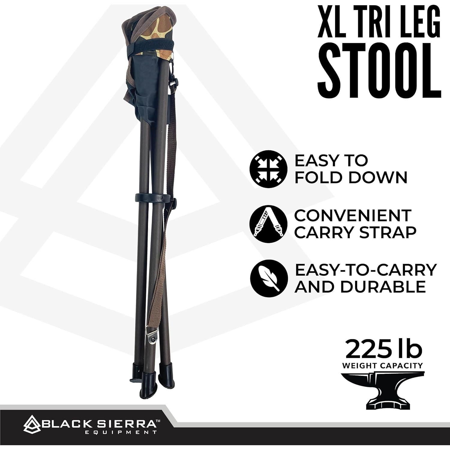 Taburete Plegable Black Sierra XL Trípode 102 kg Camo