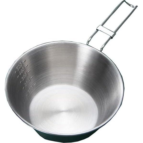 Camp Bowl Travel Sierra Cup Camping Tableware Equipment Set Backpacking 304 Stainless Steel Carry Fold Sturdy Measuring 500ml 2pcs + Canvas Bag