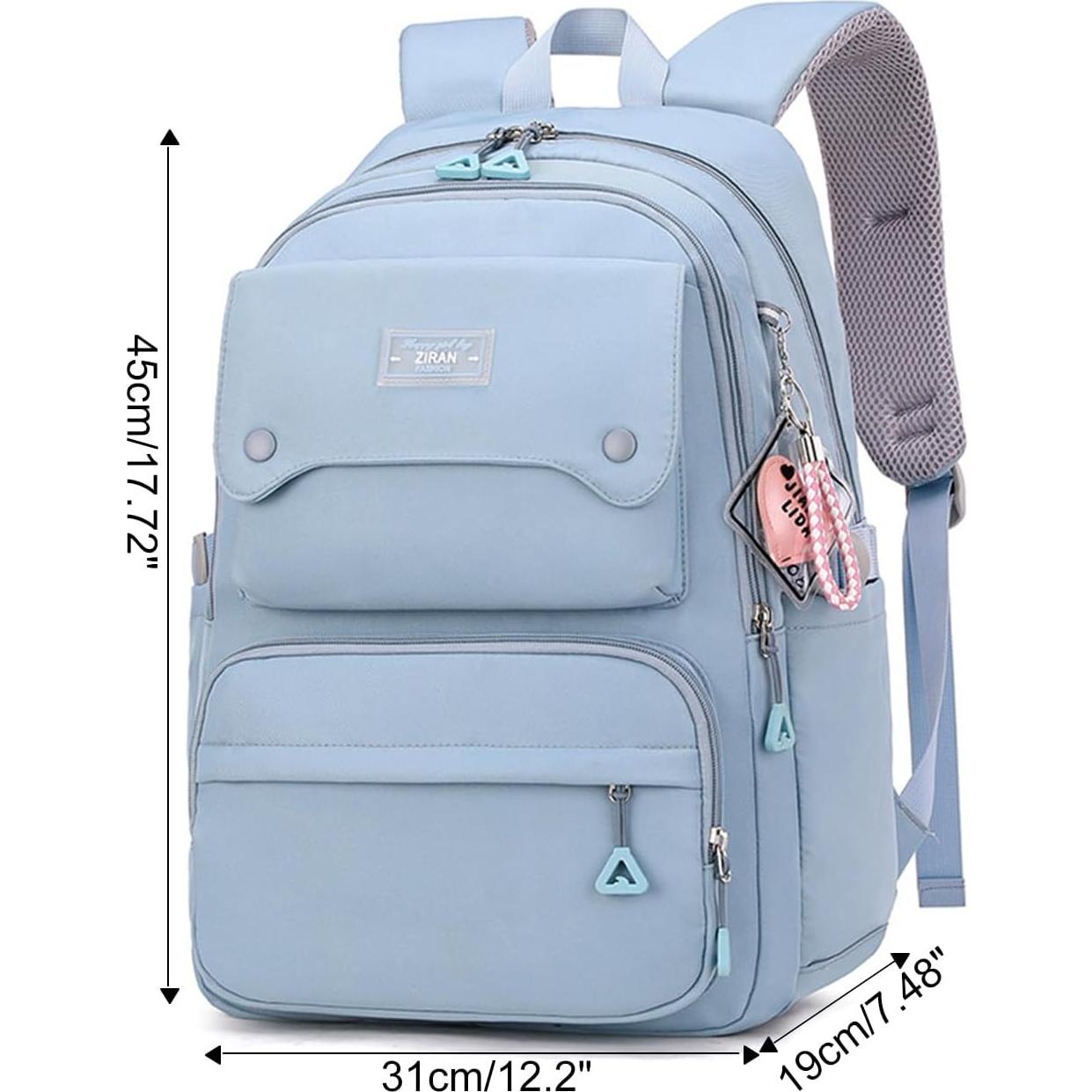 Mochila Escolar Casual JiaYou para Niñas Adolescentes 26L Azul