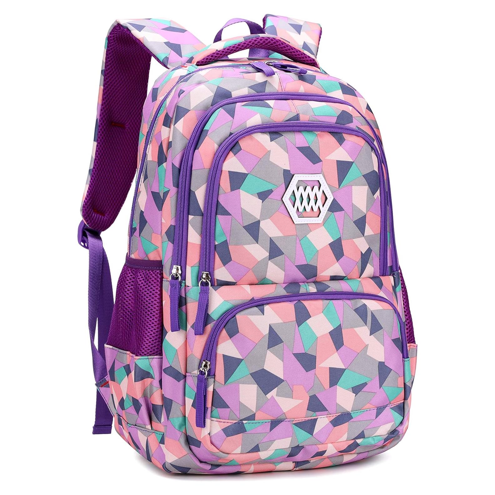 Mochila Infantil Geométrica Bansusu Grande 35L para Niños