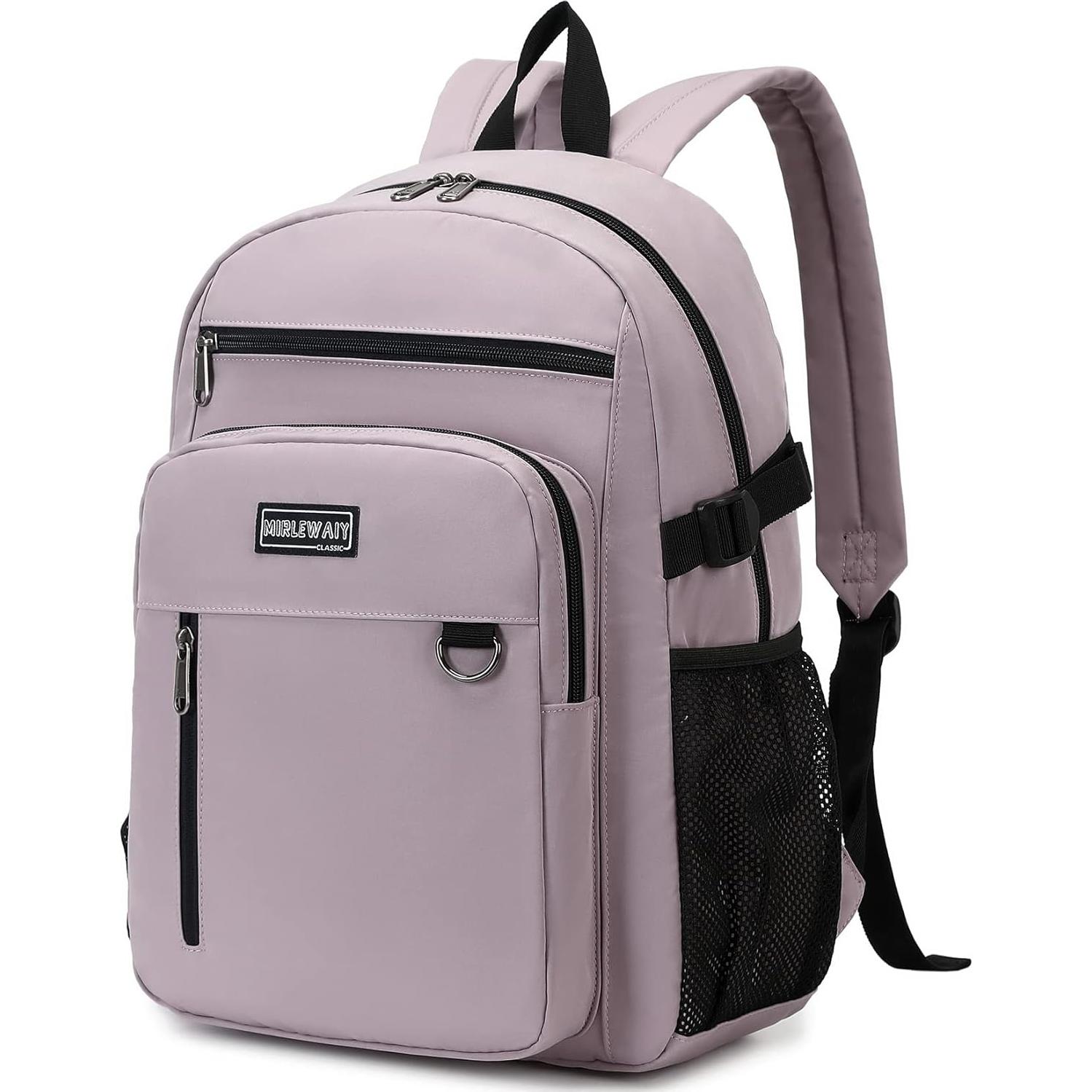 Mochila Escolar MIRLEWAIY LM13 Rosa Púrpura 44x33x14cm