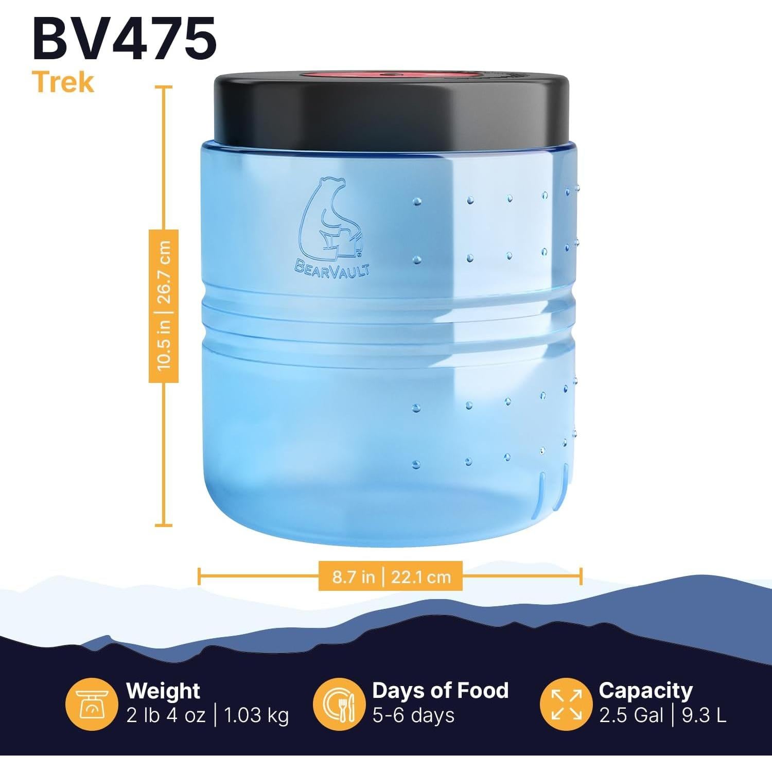 Contenedor de Alimentos BearVault BV425 Sprint 5.2L Azul
