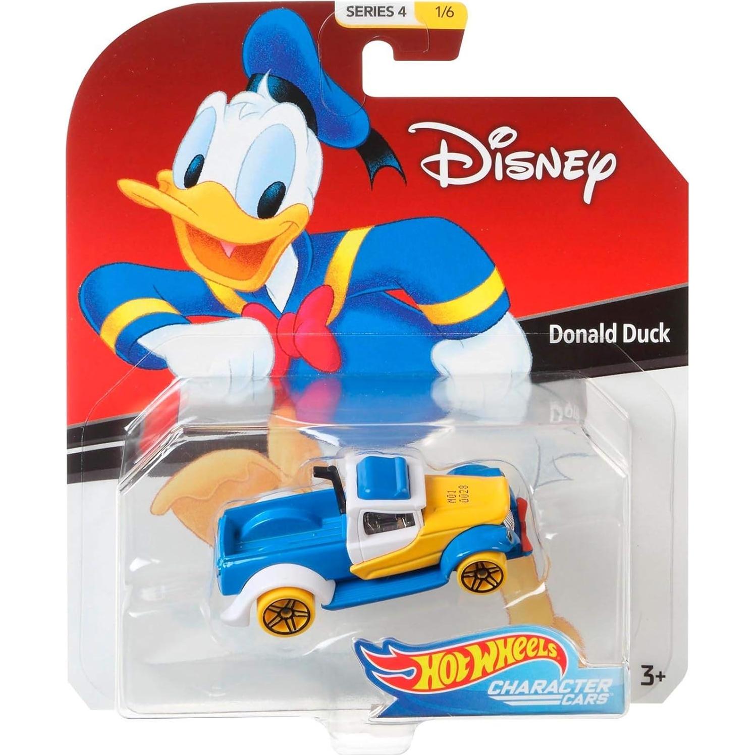 Hot Wheels Donald Duck 1:64 Coche de Metal Mattel