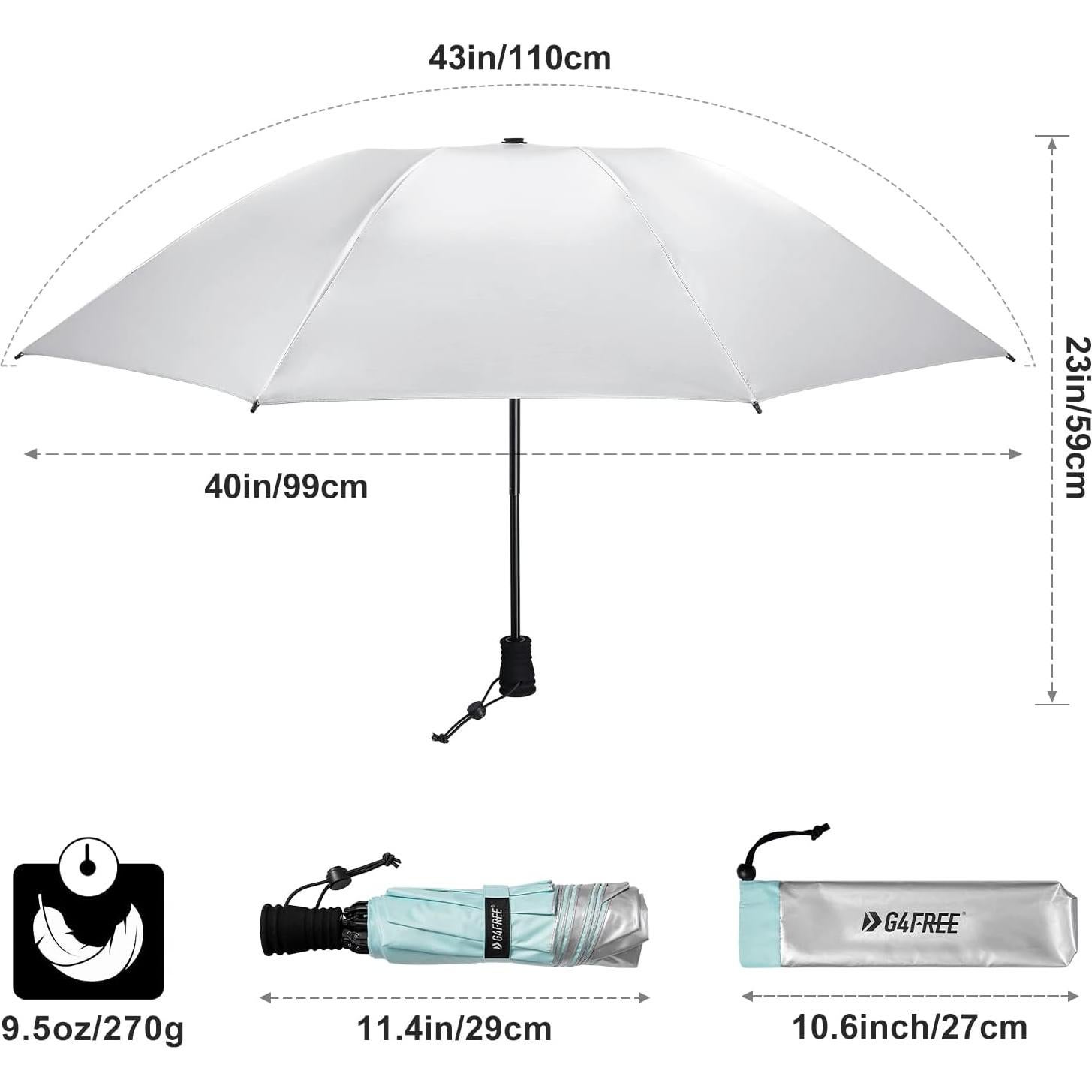 Paraguas de Senderismo G4Free Liteflex Ultraligero 109.2cm