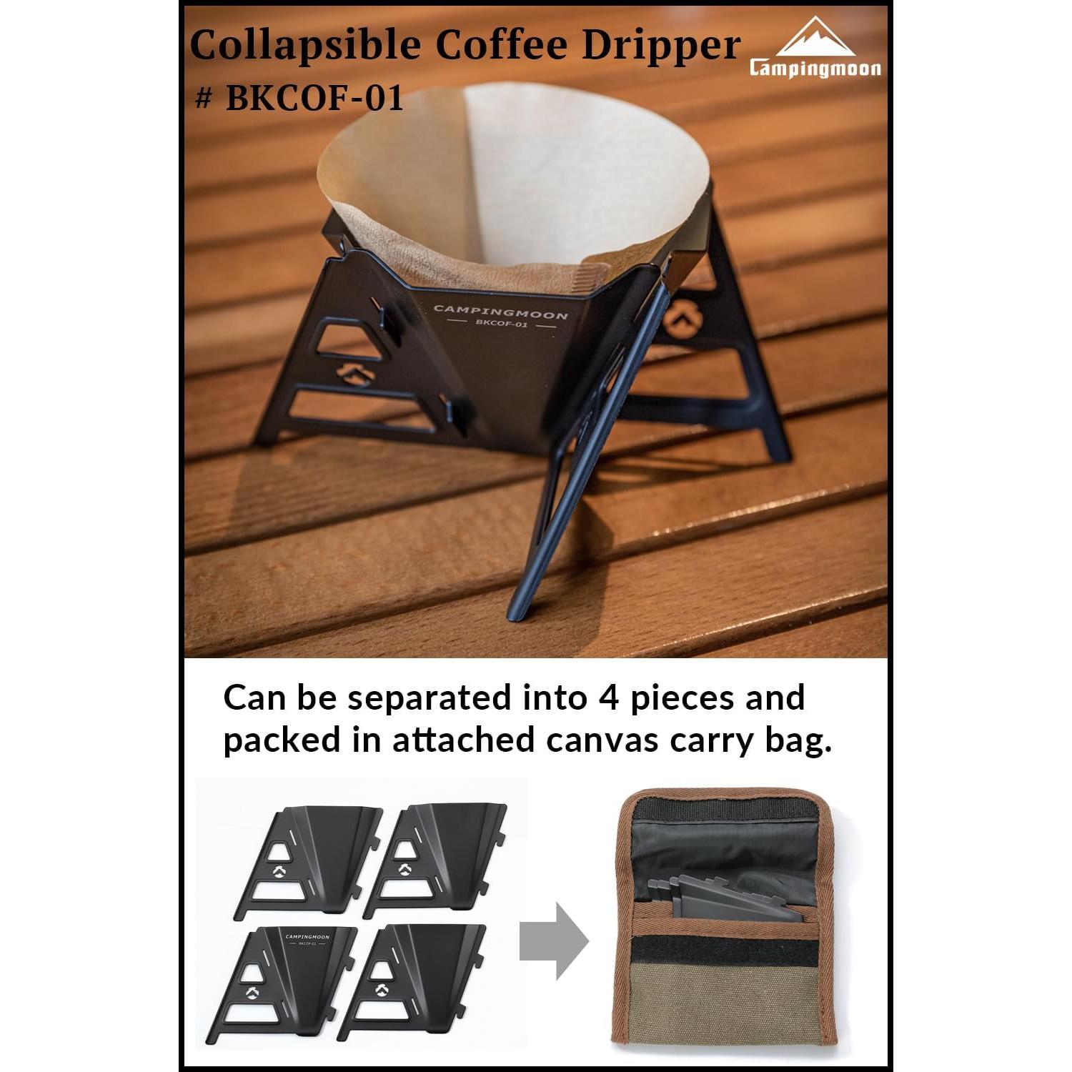 Goteador de Café Plegable Camping Campingmoon Acero Inoxidable 304