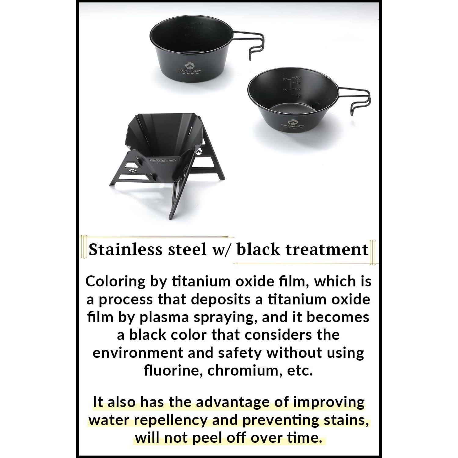 Goteador de Café Plegable Camping Campingmoon Acero Inoxidable 304