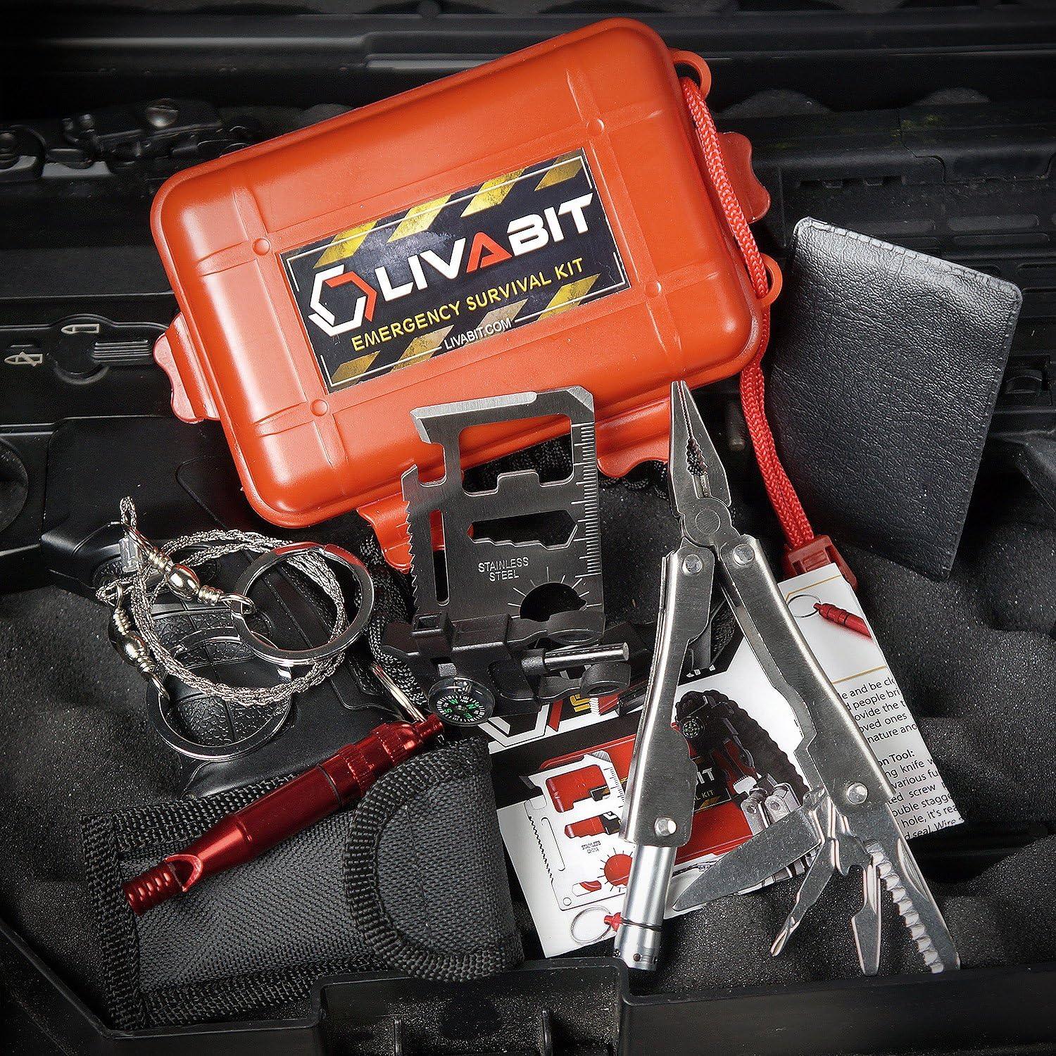 Kit de Supervivencia LIVABIT Multiusos con Pulsera Paracord