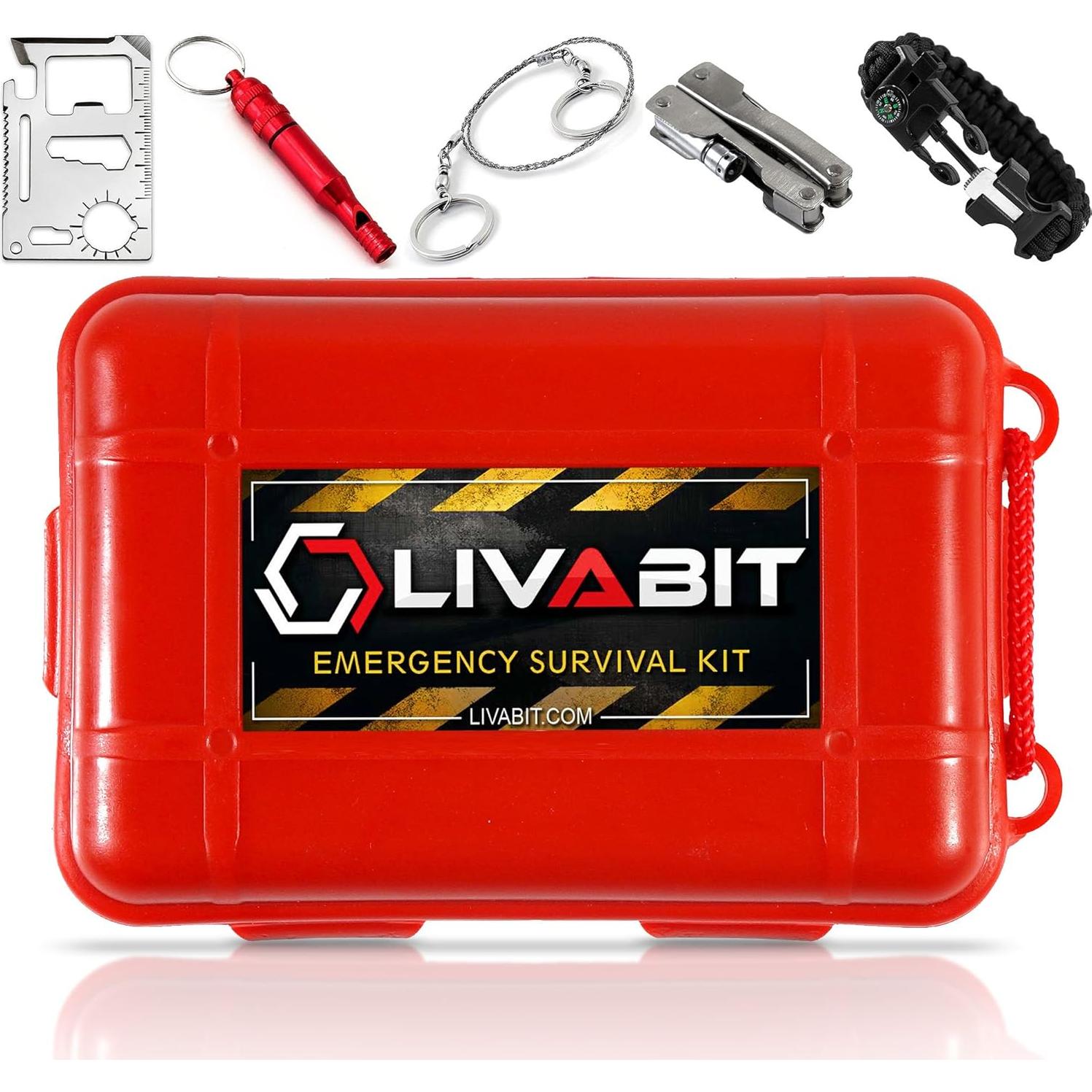 Kit de Supervivencia LIVABIT Multiusos con Pulsera Paracord