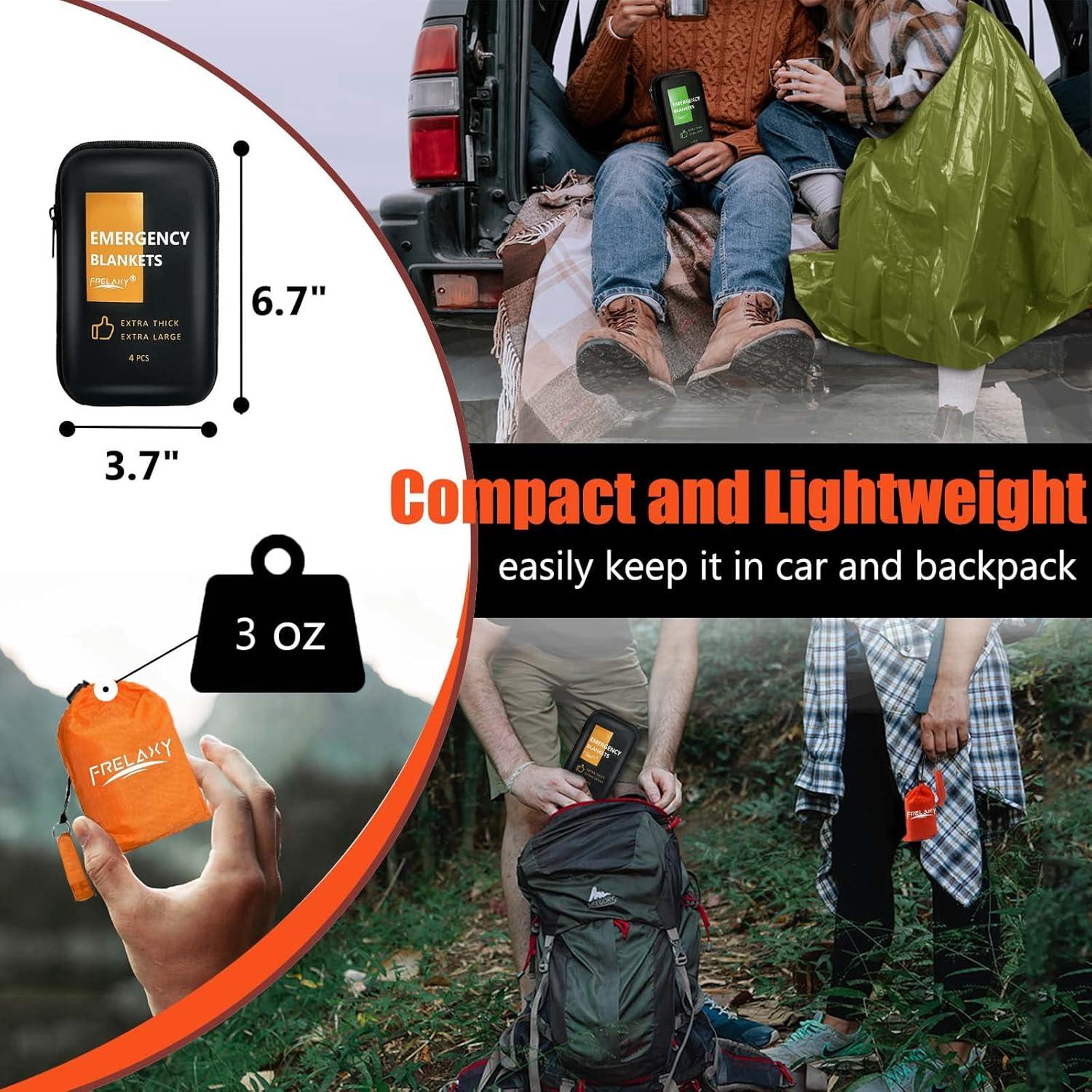 Manta de Emergencia Frelaxy 4 Pack - Extra Gruesa 210x152 cm