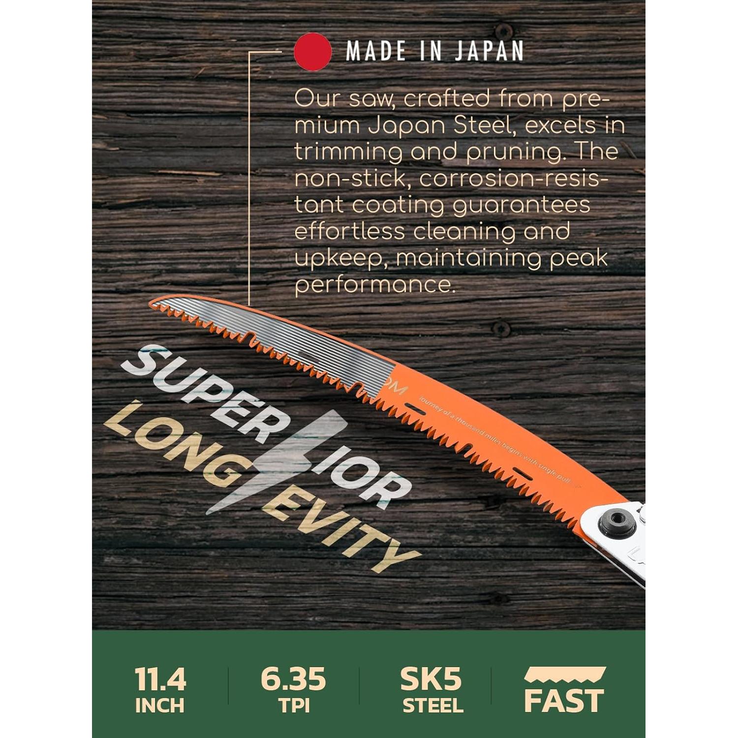 Sierra Plegable LAGOM 29 cm Acero SK5 Mango Ergonómico