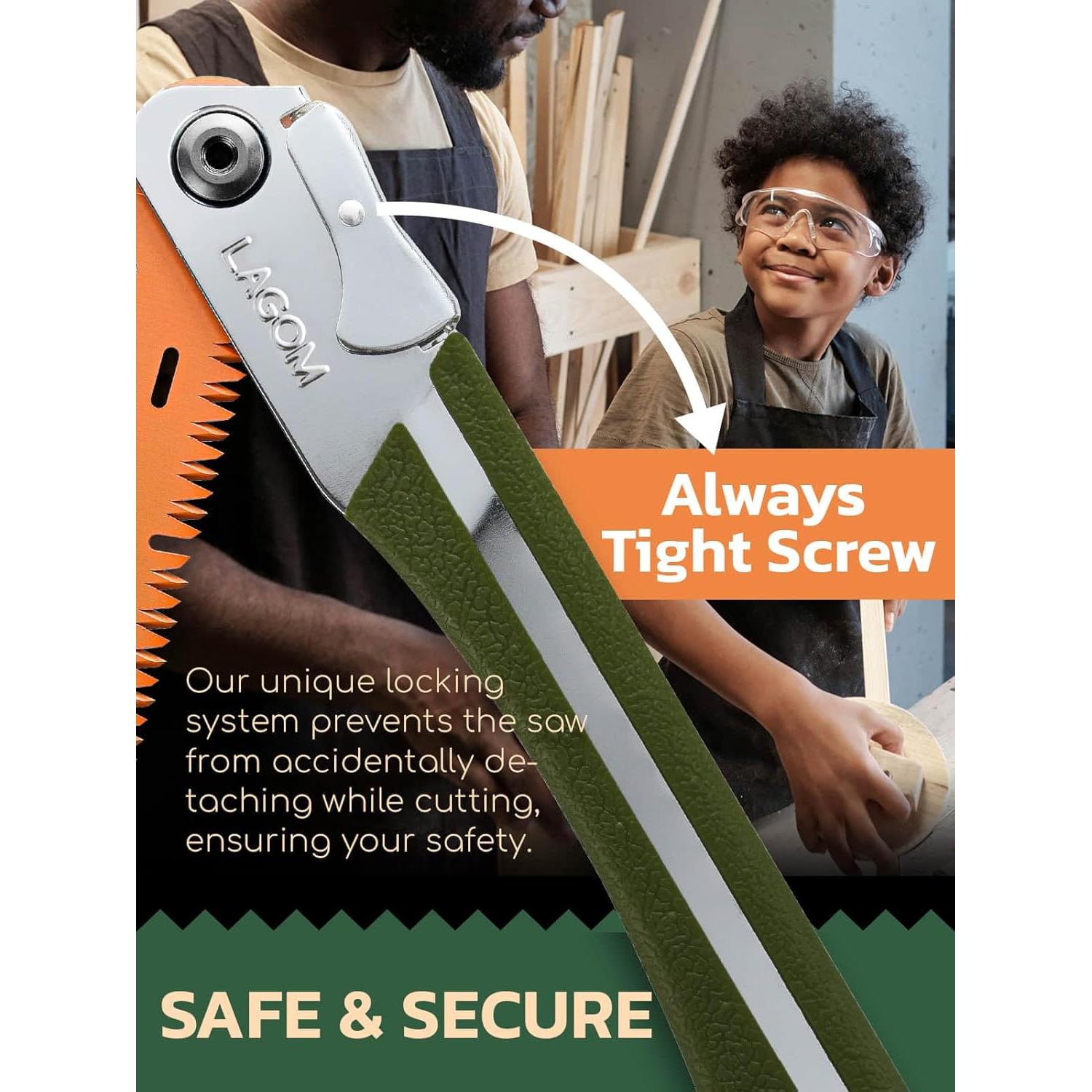 Sierra Plegable LAGOM 29 cm Acero SK5 Mango Ergonómico