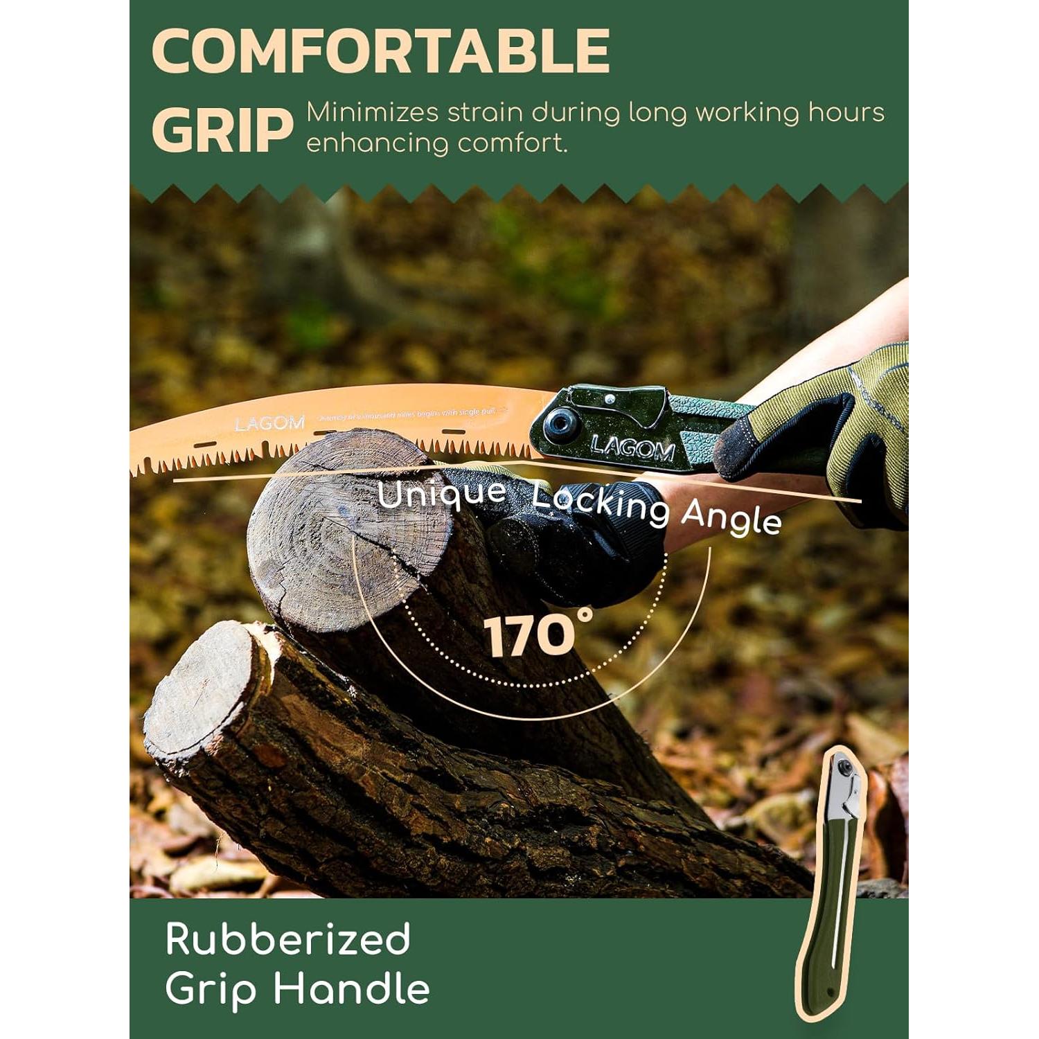 Sierra Plegable LAGOM 29 cm Acero SK5 Mango Ergonómico