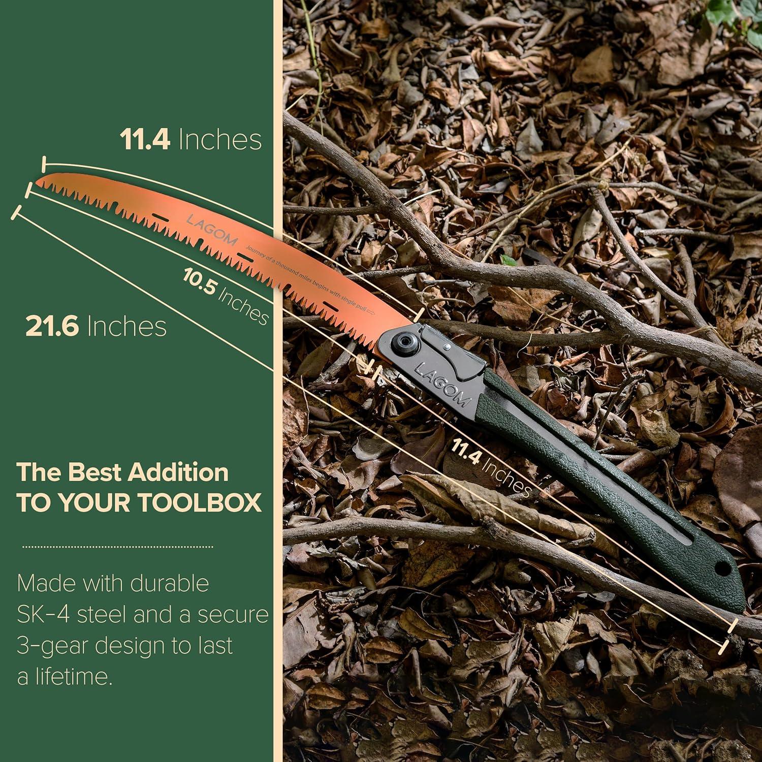 Sierra Plegable LAGOM 29 cm Acero SK5 Mango Ergonómico