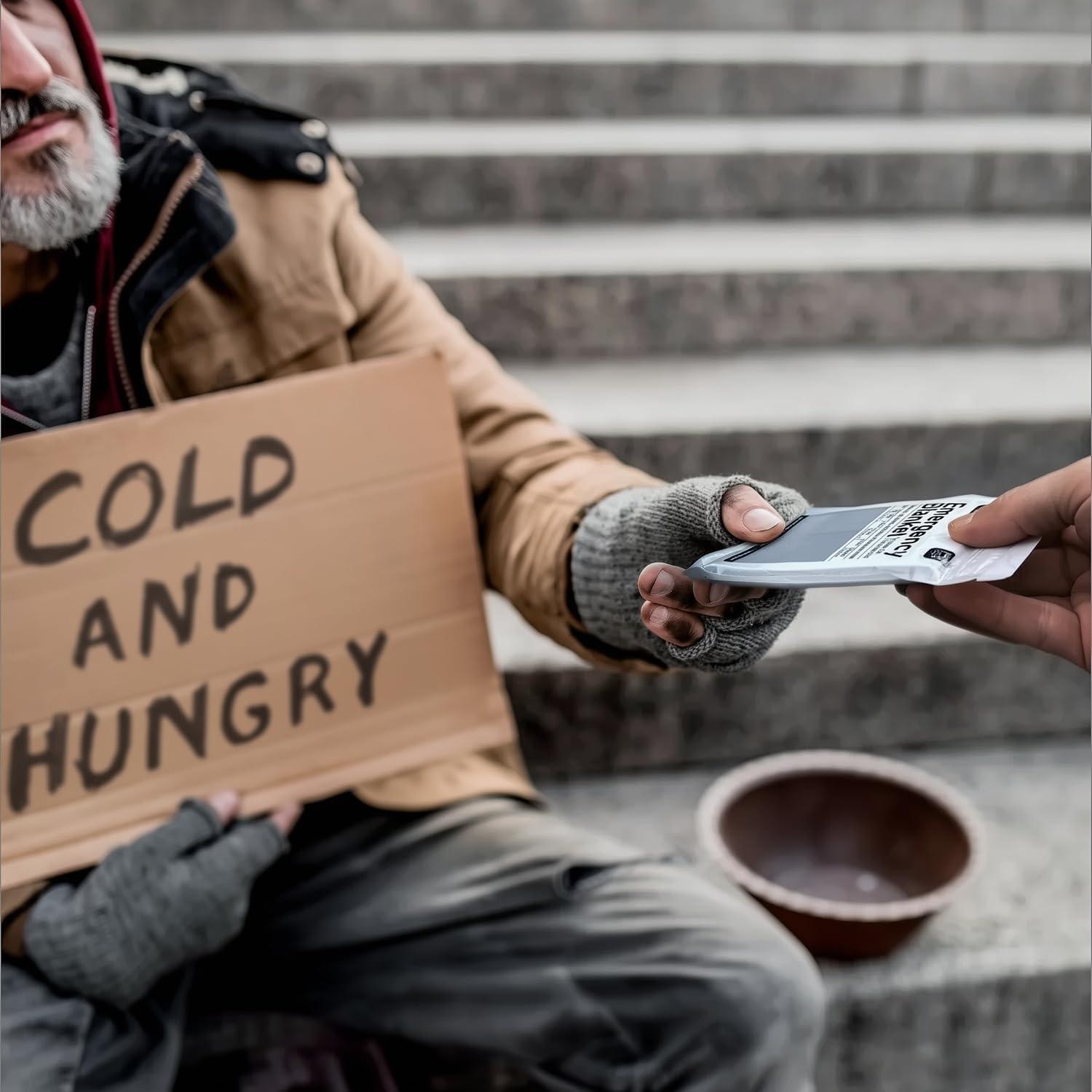 Paquete de 10 mantas de emergencia Altland 132x208 cm