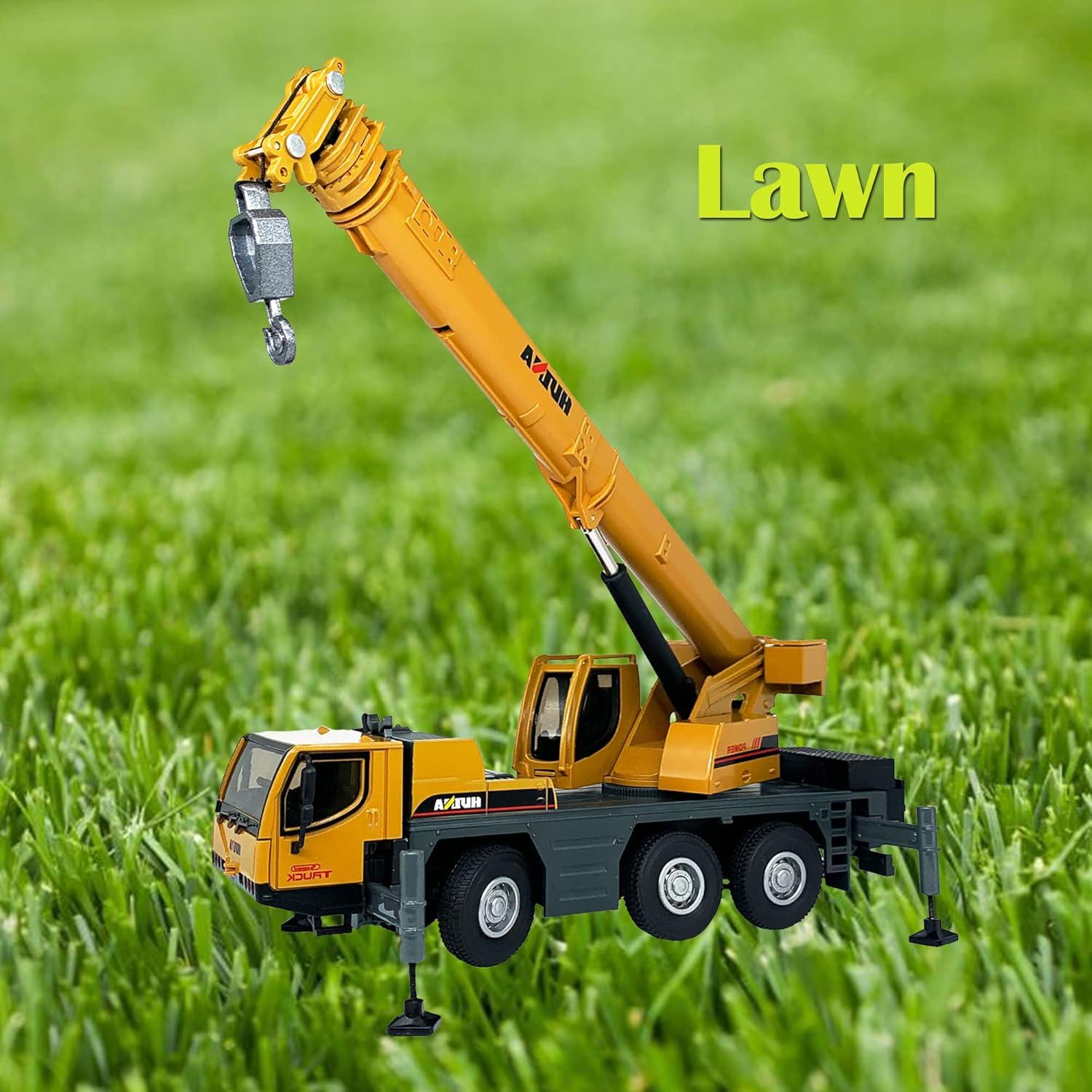 Mobile Crane Truck Construction Vehicles Toys,1:50 Scale Diecast Site Auto Crane, Toy Trucks for Kids 8,9,10,11,12 Year Old and up