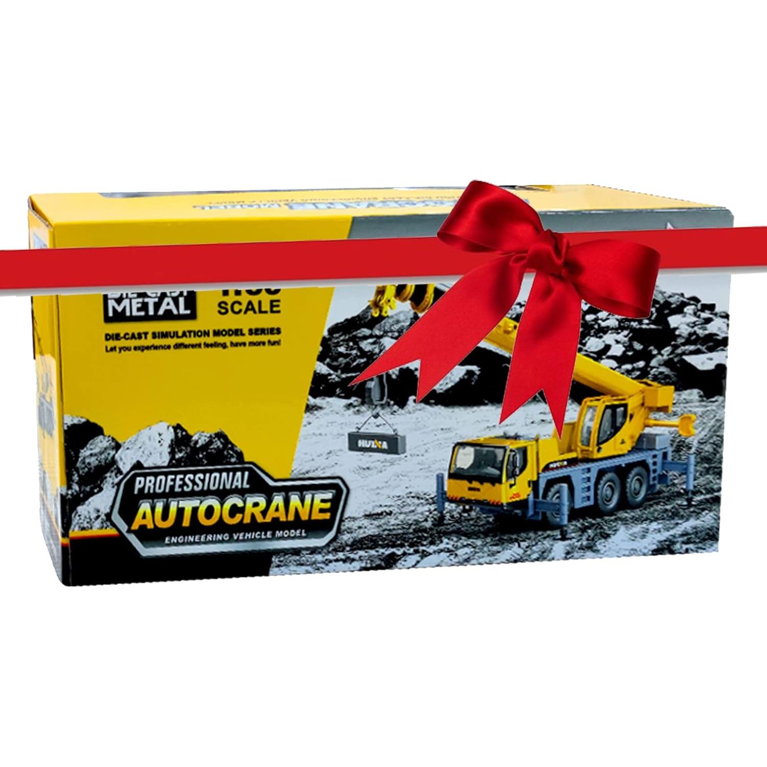 Mobile Crane Truck Construction Vehicles Toys,1:50 Scale Diecast Site Auto Crane, Toy Trucks for Kids 8,9,10,11,12 Year Old and up