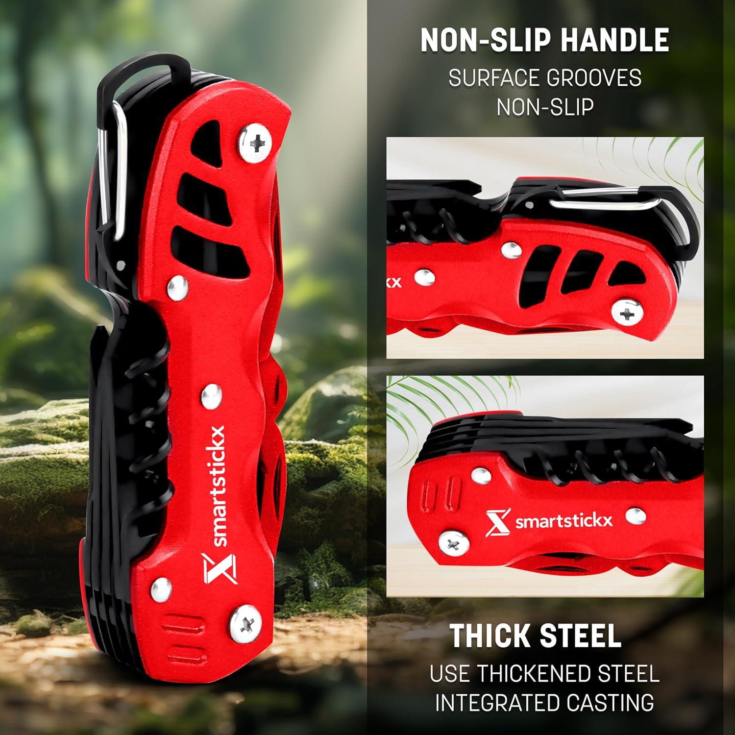 Cuchillo de bolsillo multiherramienta 16 en 1 SmartstickX rojo