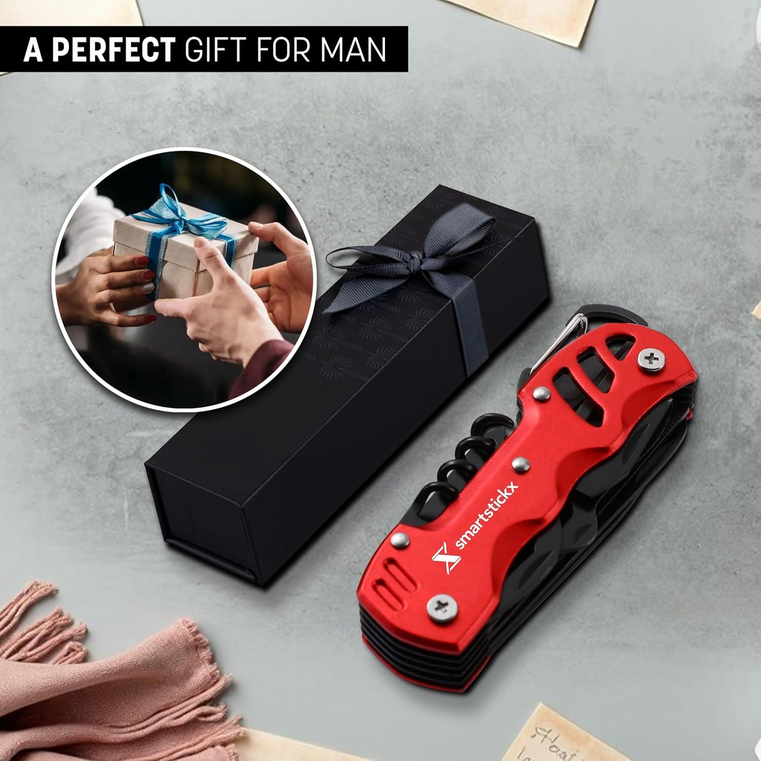 Cuchillo de bolsillo multiherramienta 16 en 1 SmartstickX rojo