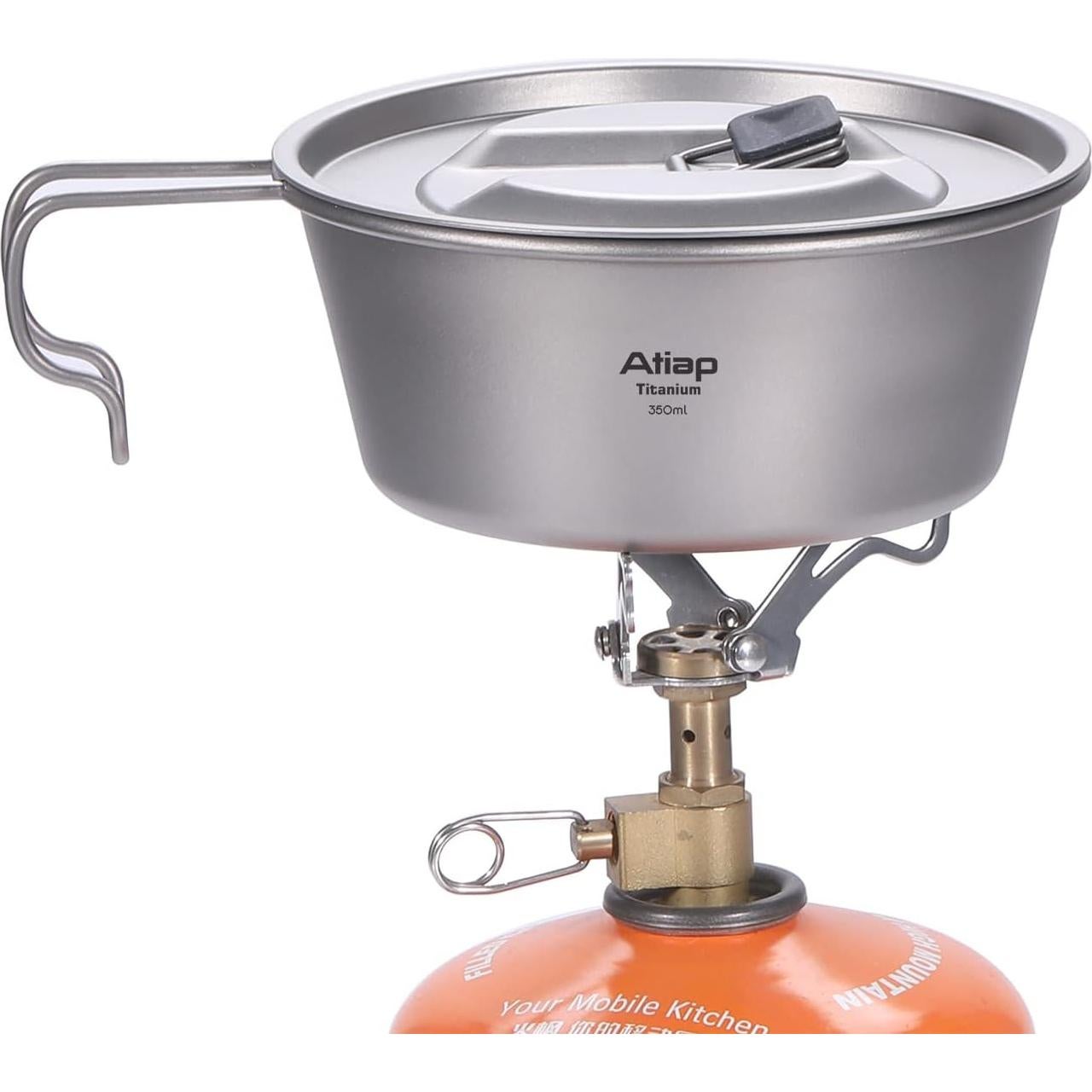 Cuenco Plegable Titanio ATiAP 350ml para Camping y Picnic