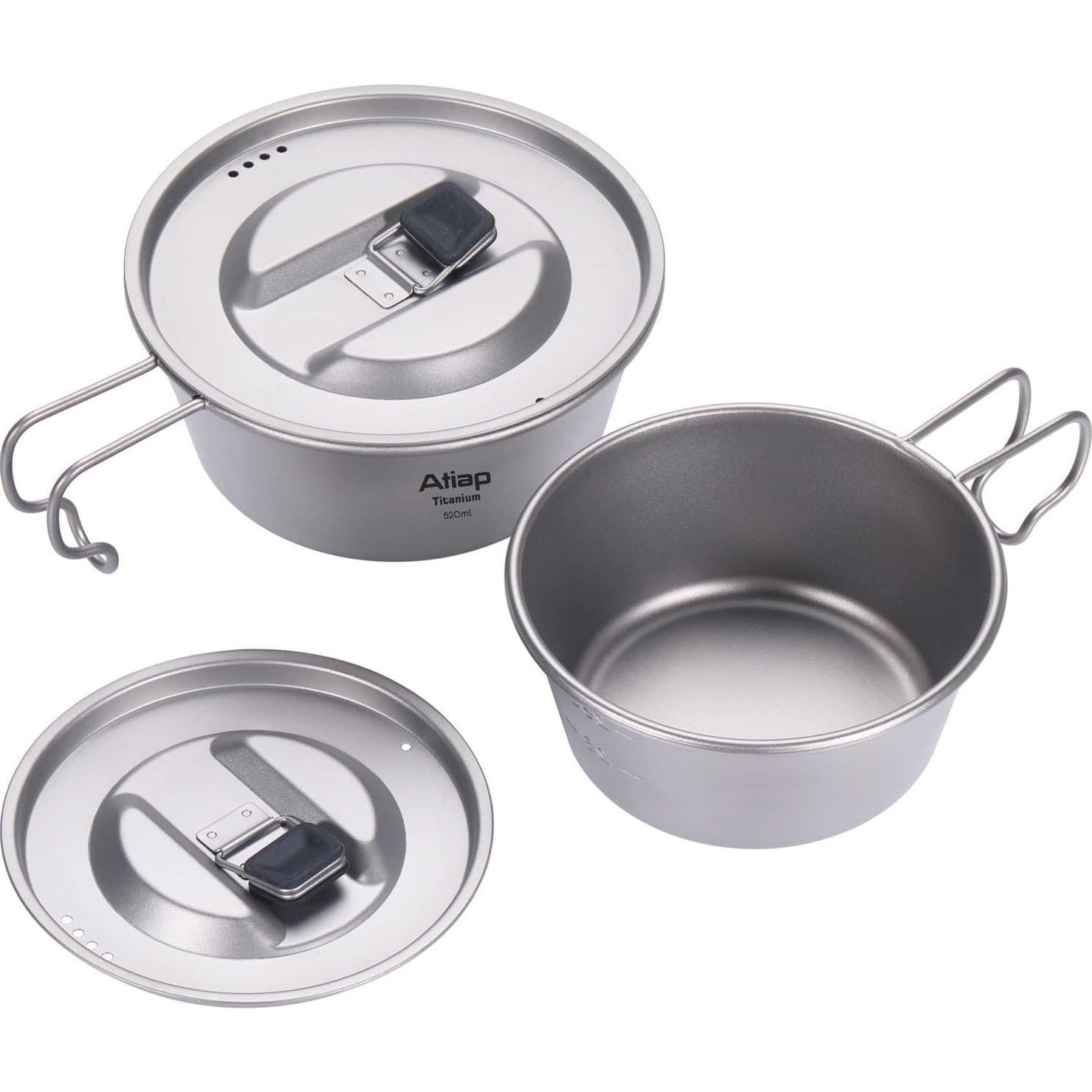 Cuenco Plegable Titanio ATiAP 350ml para Camping y Picnic